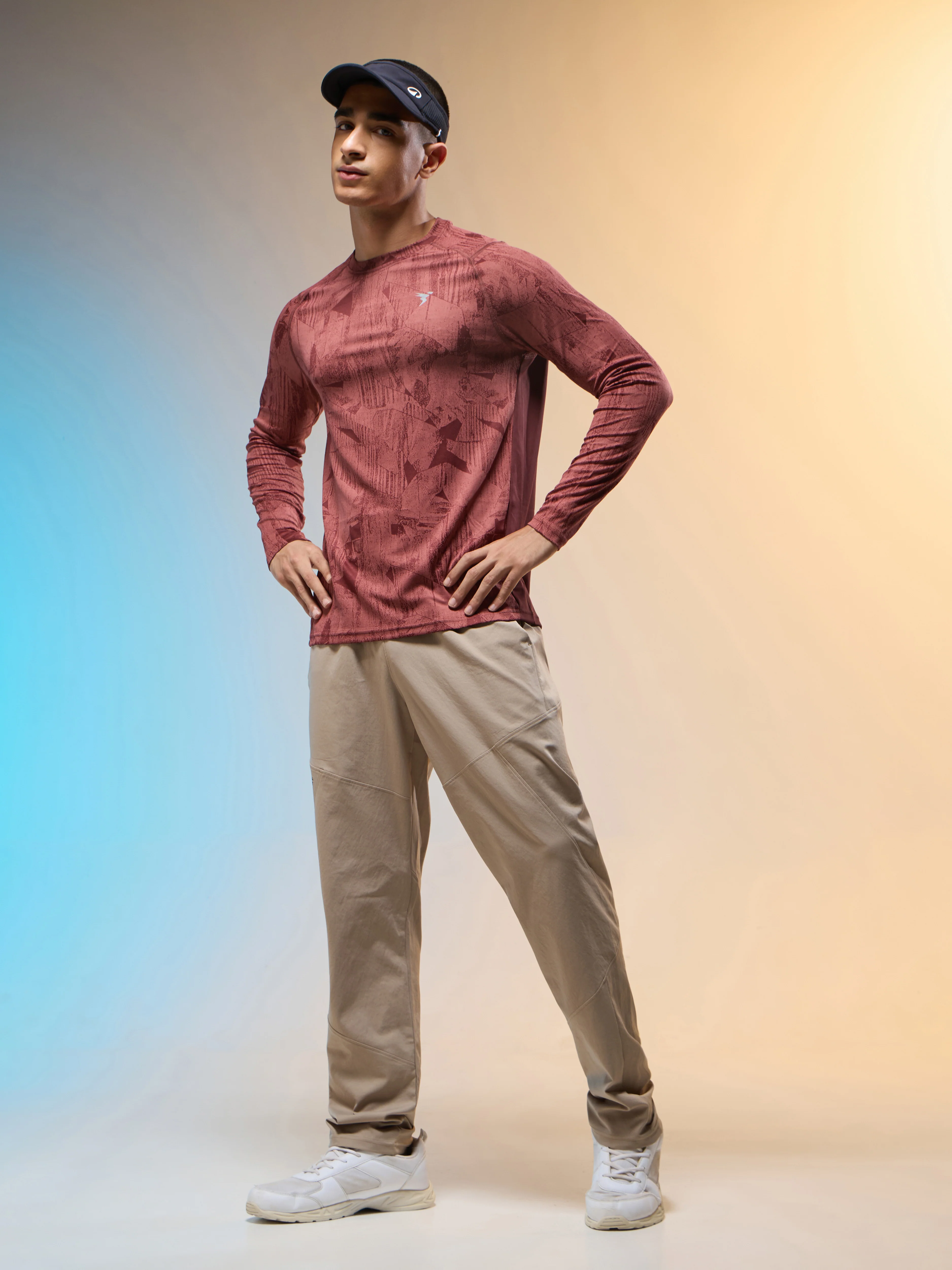 Men Jacquard Slim Fit Round Neck T-shirt with DOUBLE COOL - Image 5