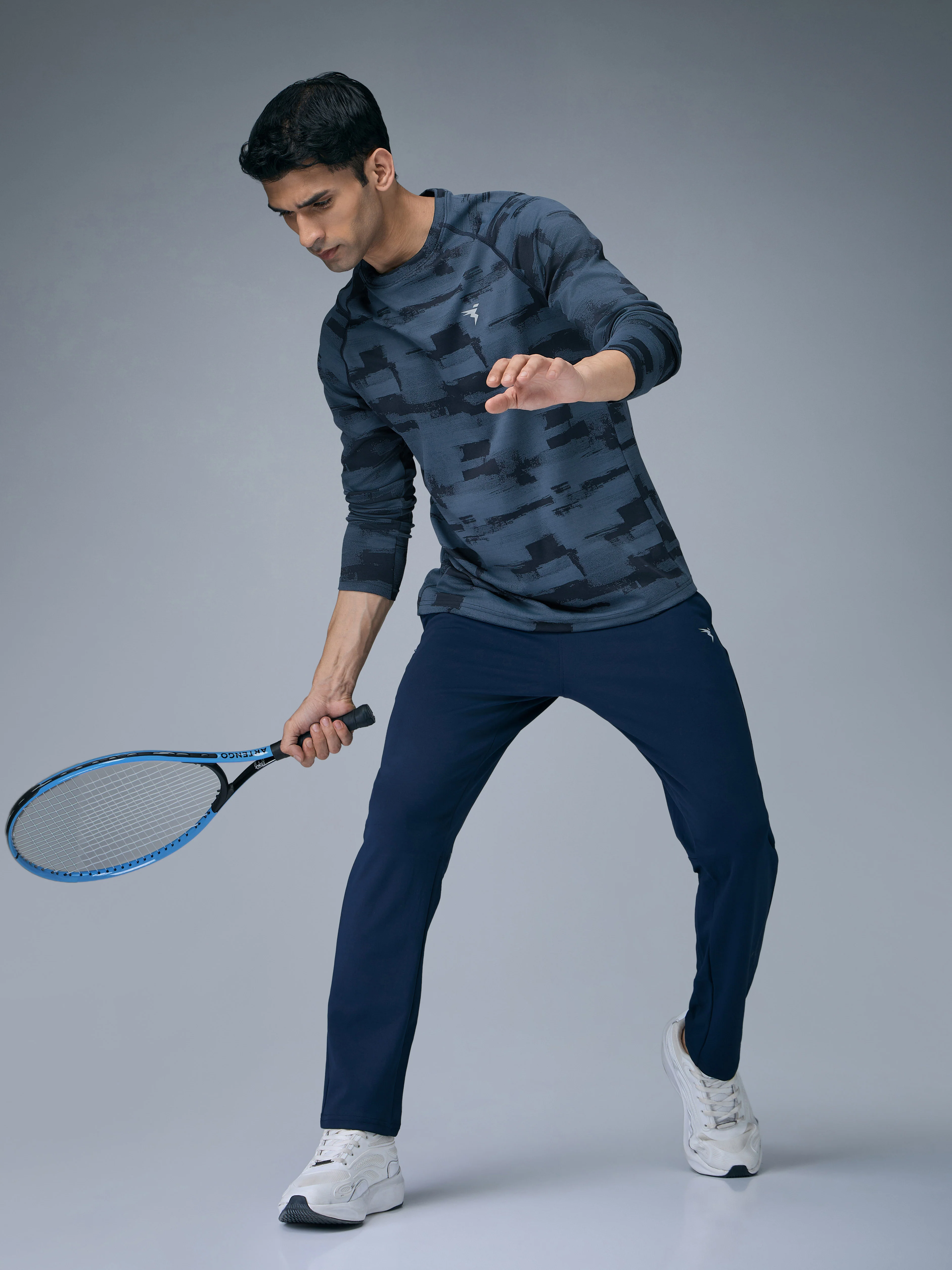 Men Jacquard Slim Fit Round Neck T-shirt with DOUBLE COOL - Image 5
