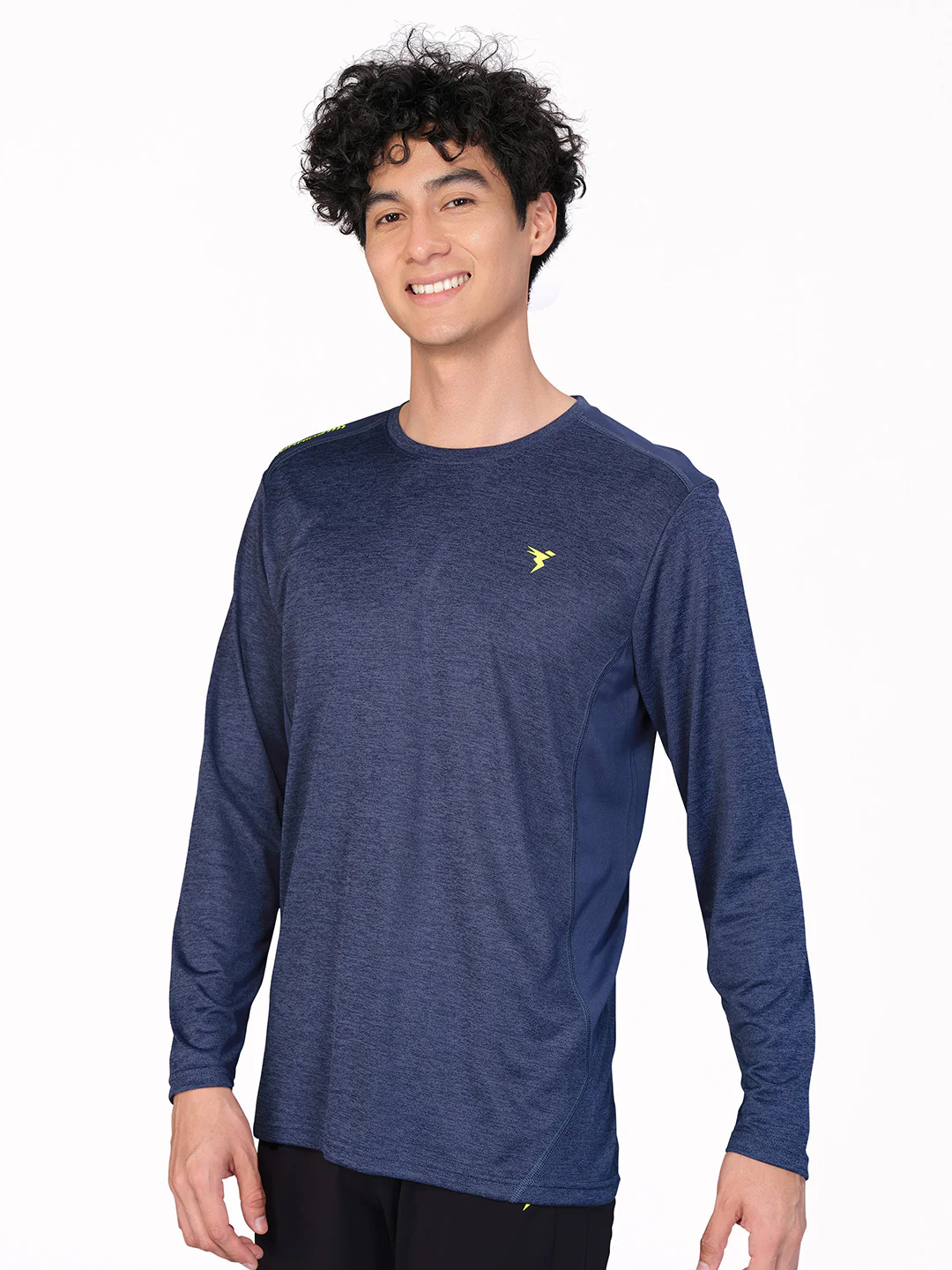 Men Melange Slim Fit Crew Neck T-shirt with DOUBLE COOL (Pack of 2) - Image 2