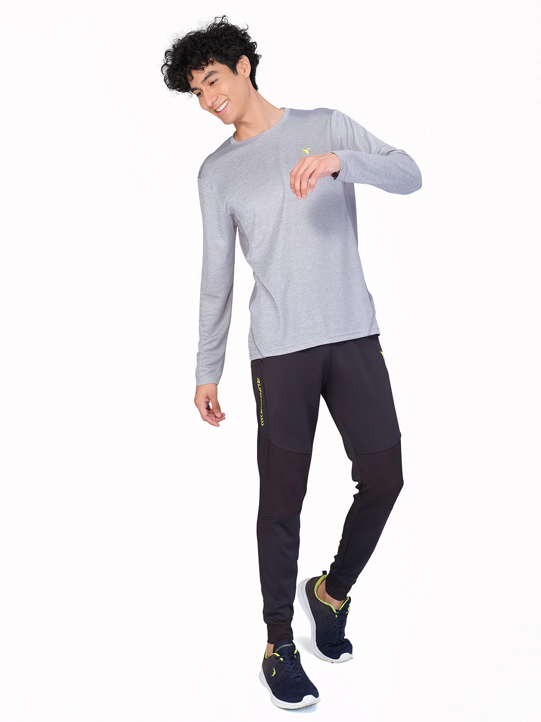 Men Melange Slim Fit Crew Neck T-shirt with DOUBLE COOL (Pack of 2) - Image 4