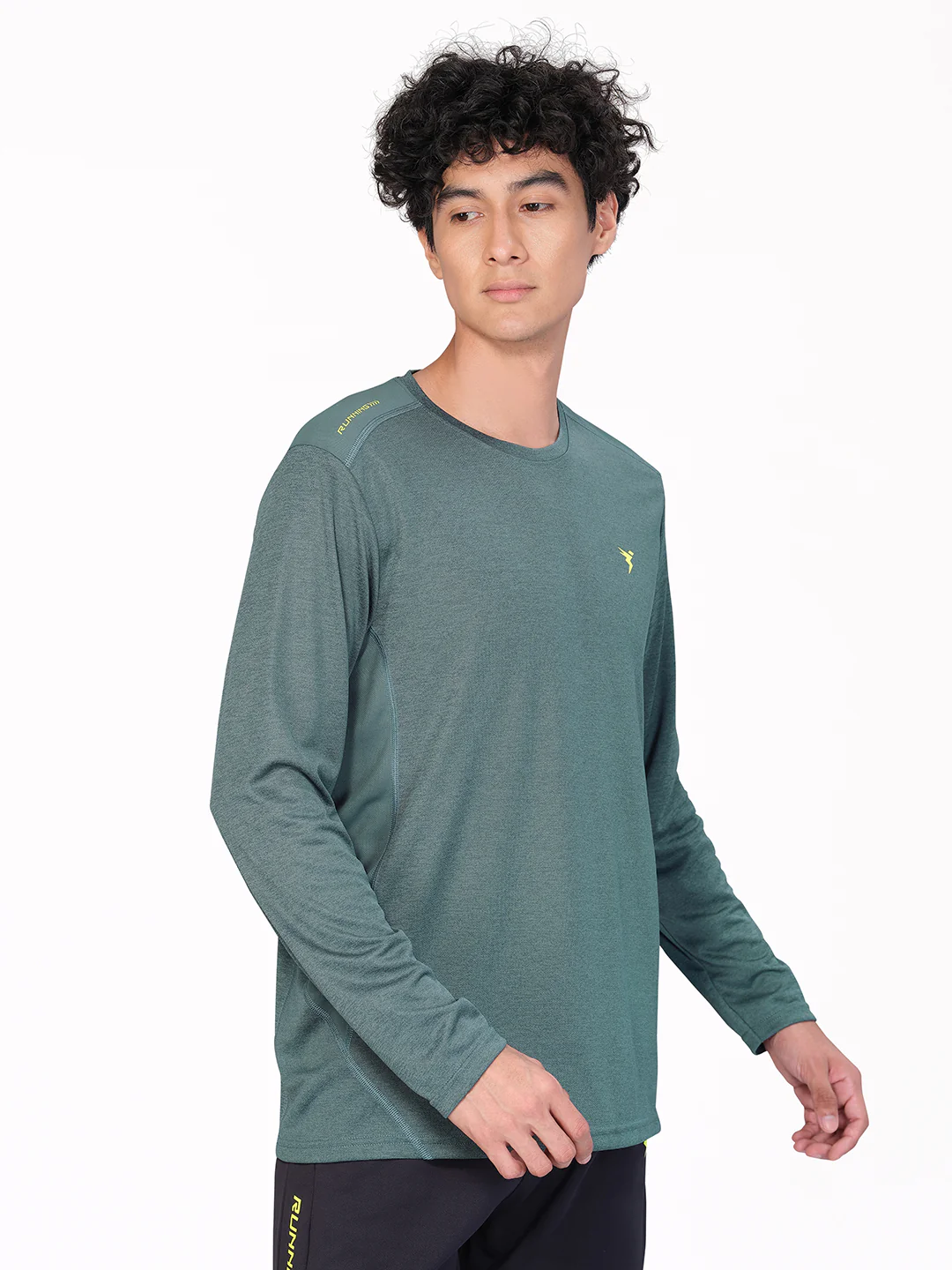 Men Melange Slim Fit Crew Neck T-shirt with DOUBLE COOL (Pack of 2) - Image 5