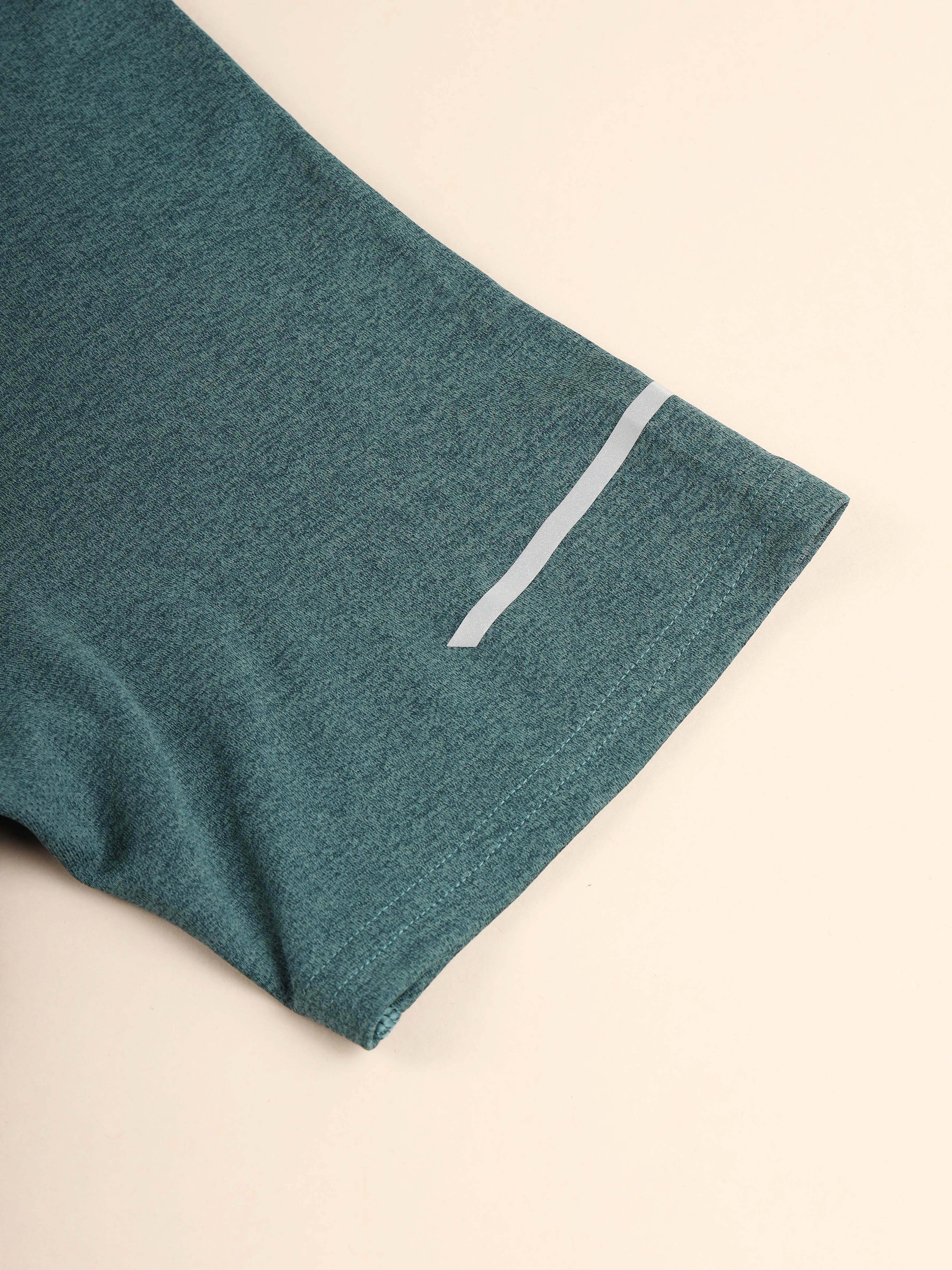 Men Melange Slim Fit Crew Neck T-shirt with DOUBLECOOL - Image 7