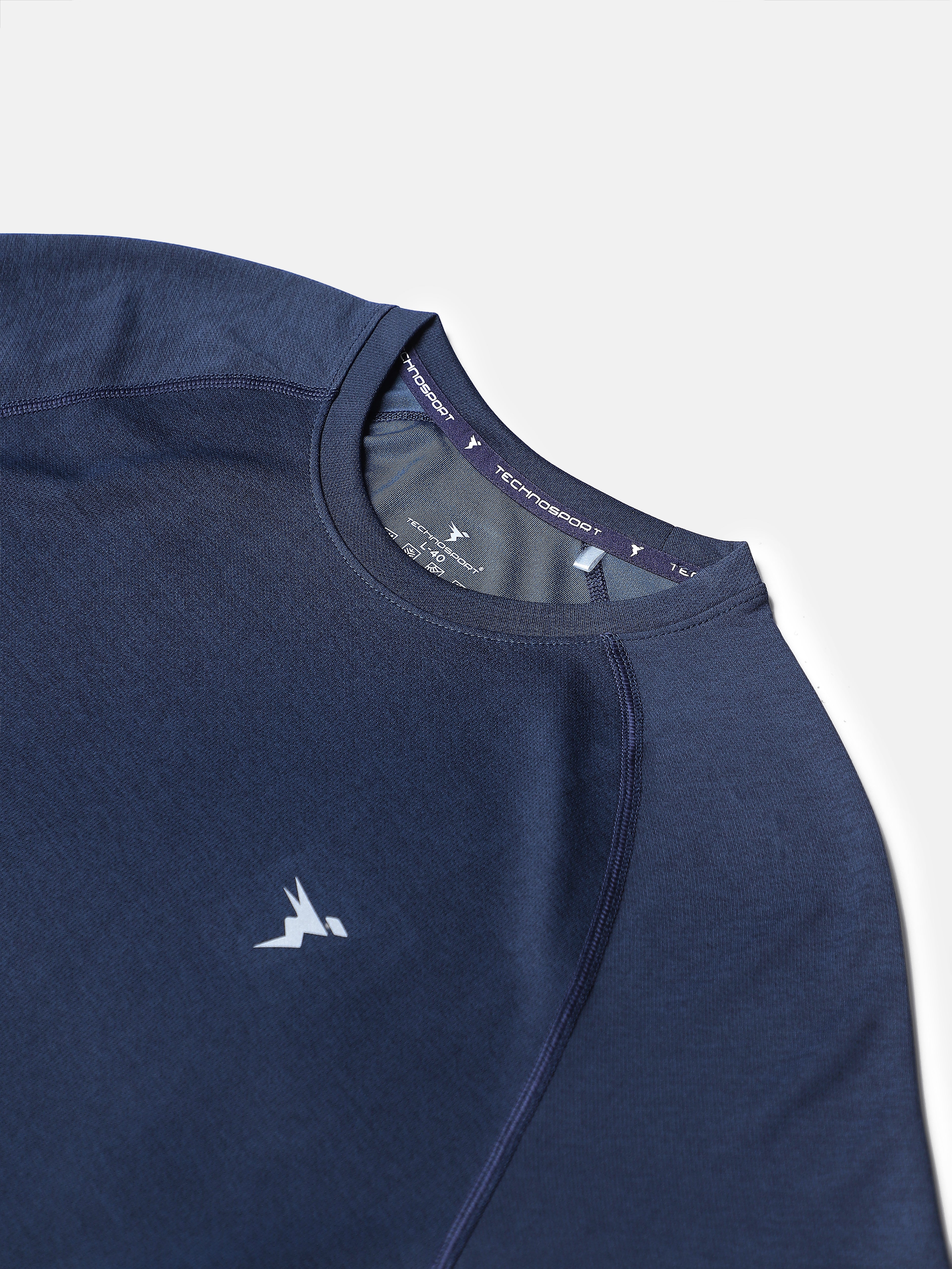 Men Melange Slim Fit Crew Neck T-shirt with DOUBLECOOL - Image 9