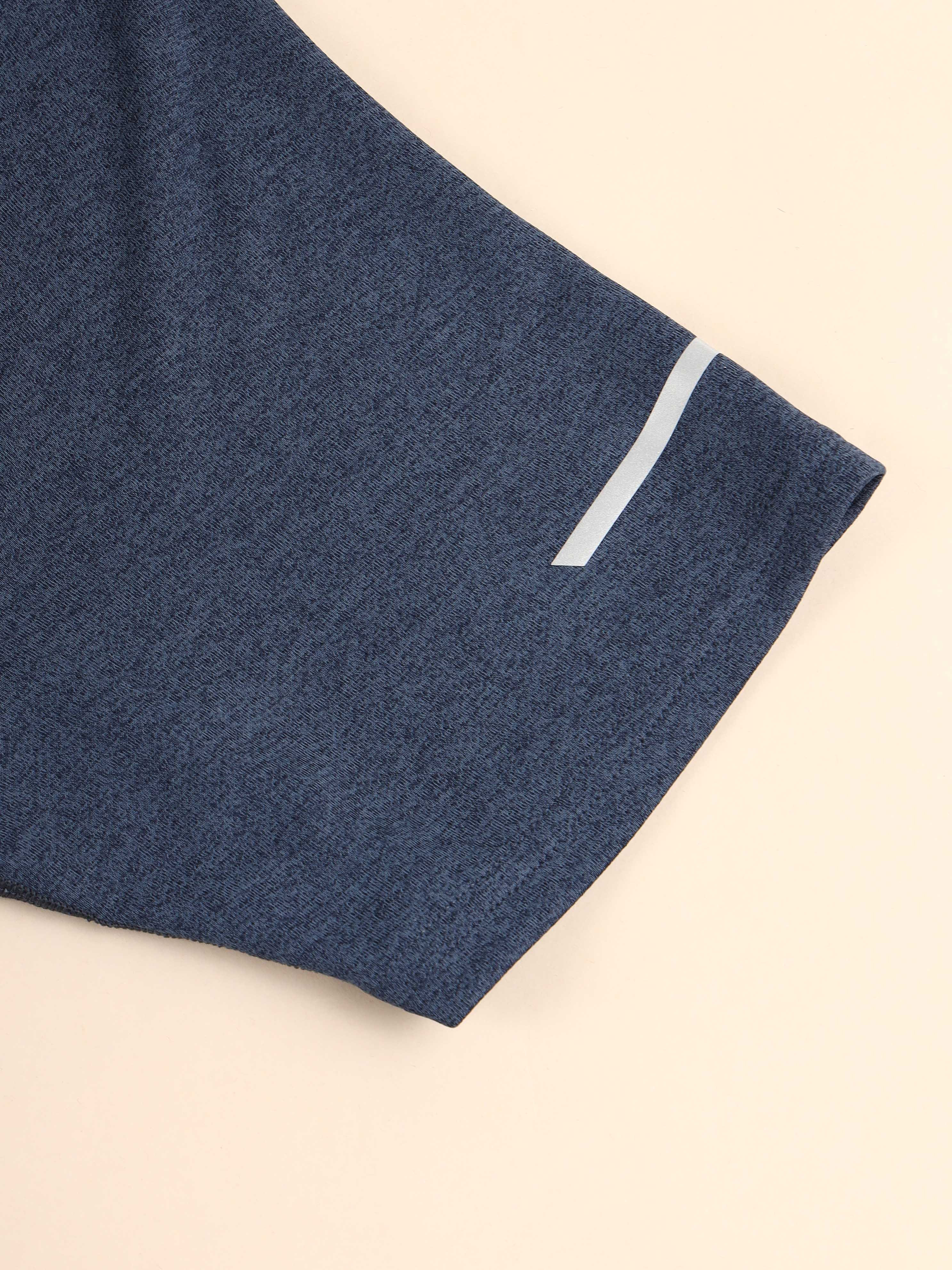 Men Melange Slim Fit Crew Neck T-shirt with DOUBLECOOL - Image 7