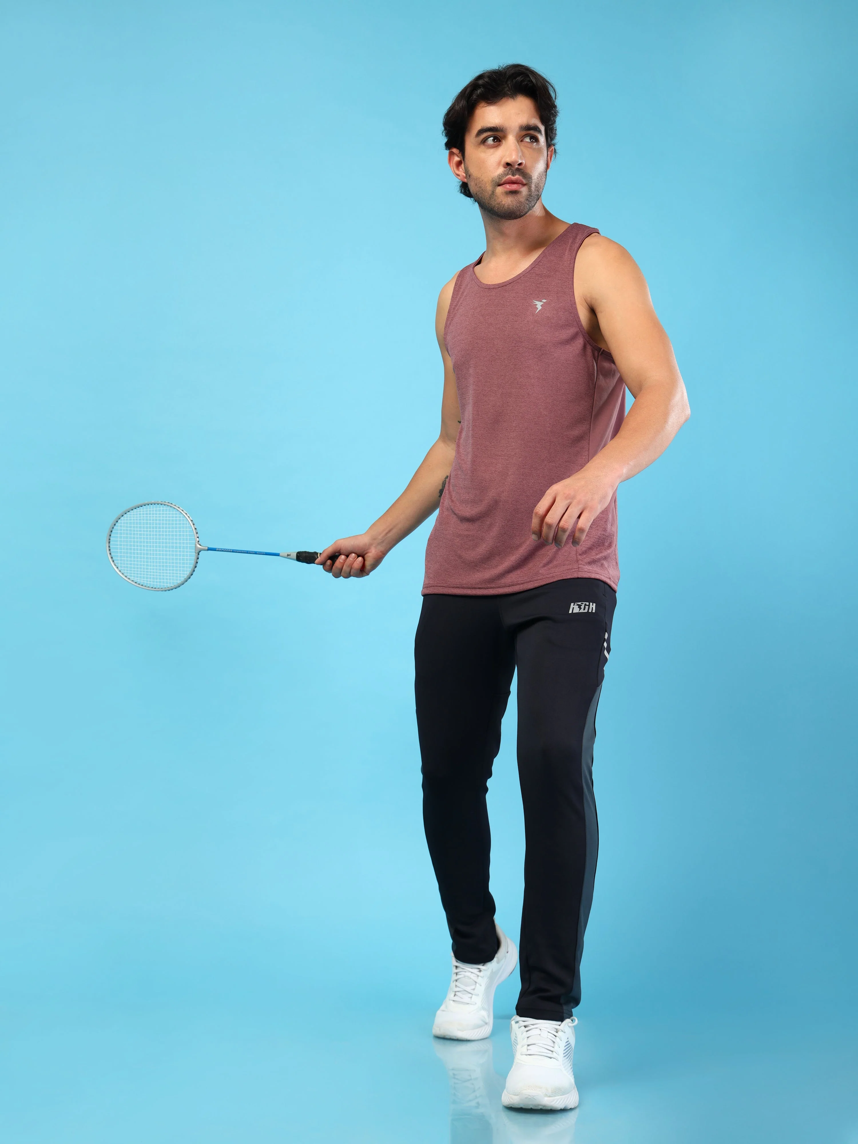 Men Melange Slim Fit Round Neck Sports Innerwear Vest with DOUBLE COOL - Image 5