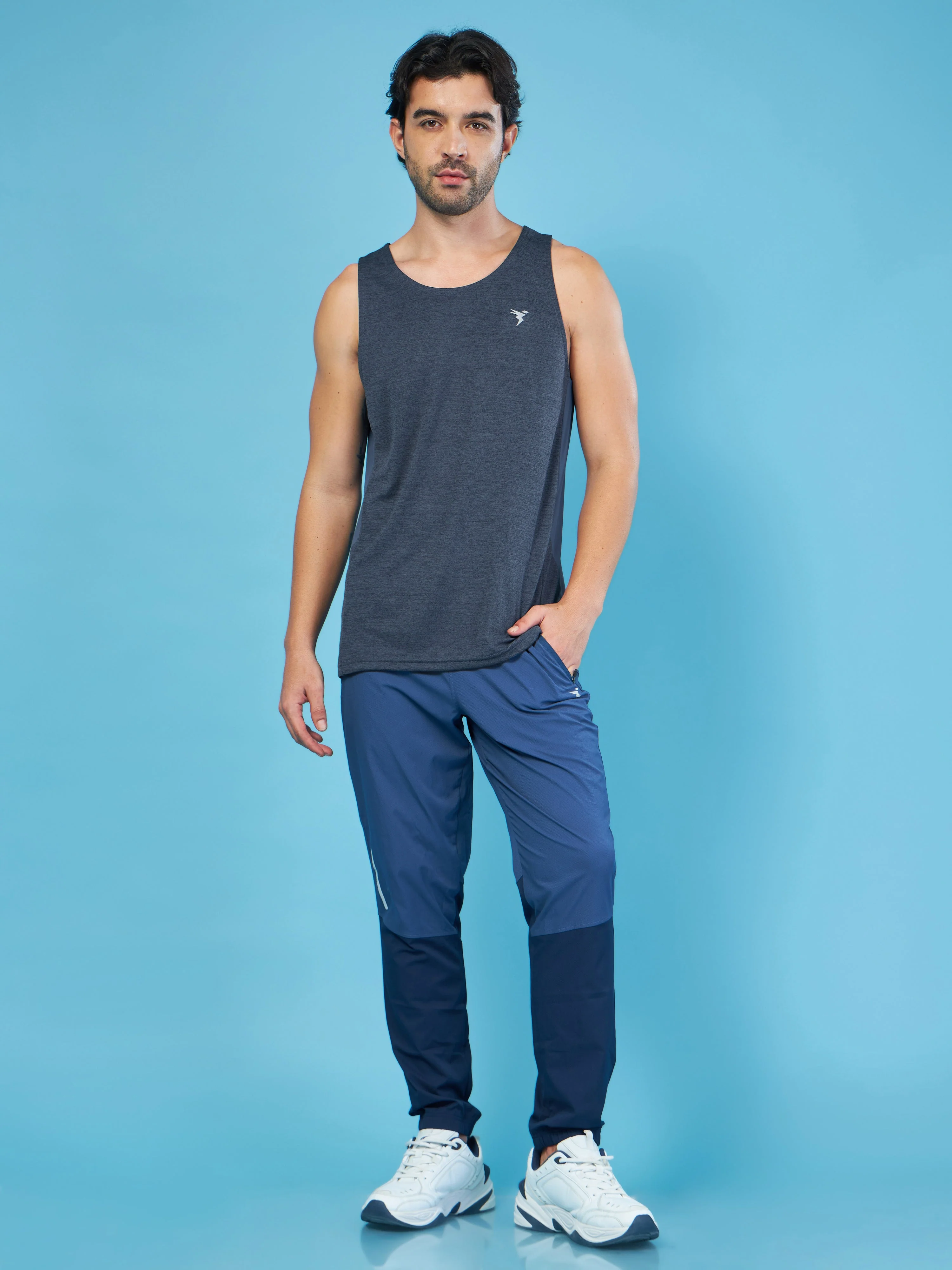 Men Melange Slim Fit Round Neck Sports Innerwear Vest with DOUBLE COOL - Image 5
