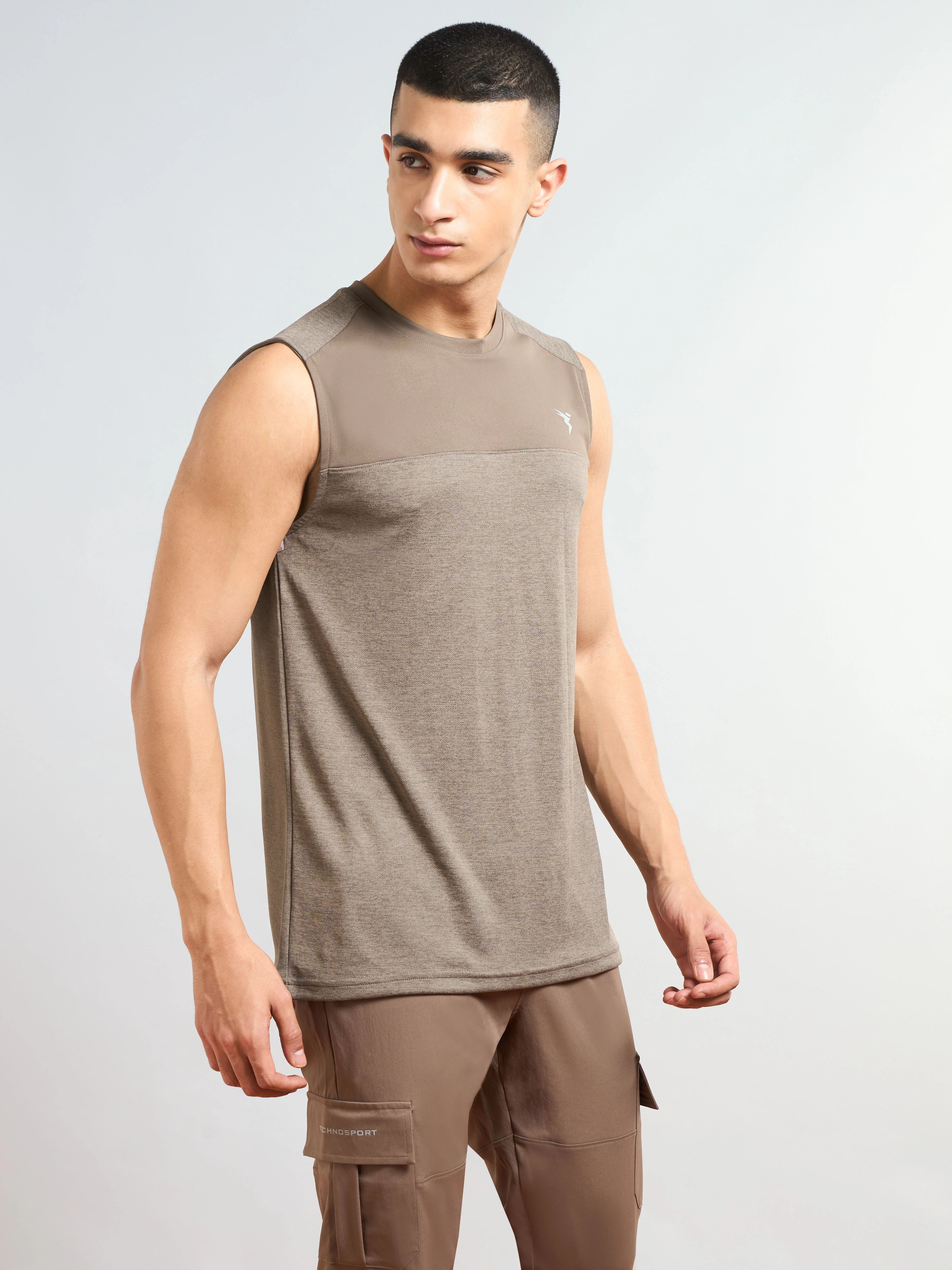 Men Melange Slim Fit Round Neck Sports Innerwear Vest with DOUBLE COOL (Pack of 2) - Image 4