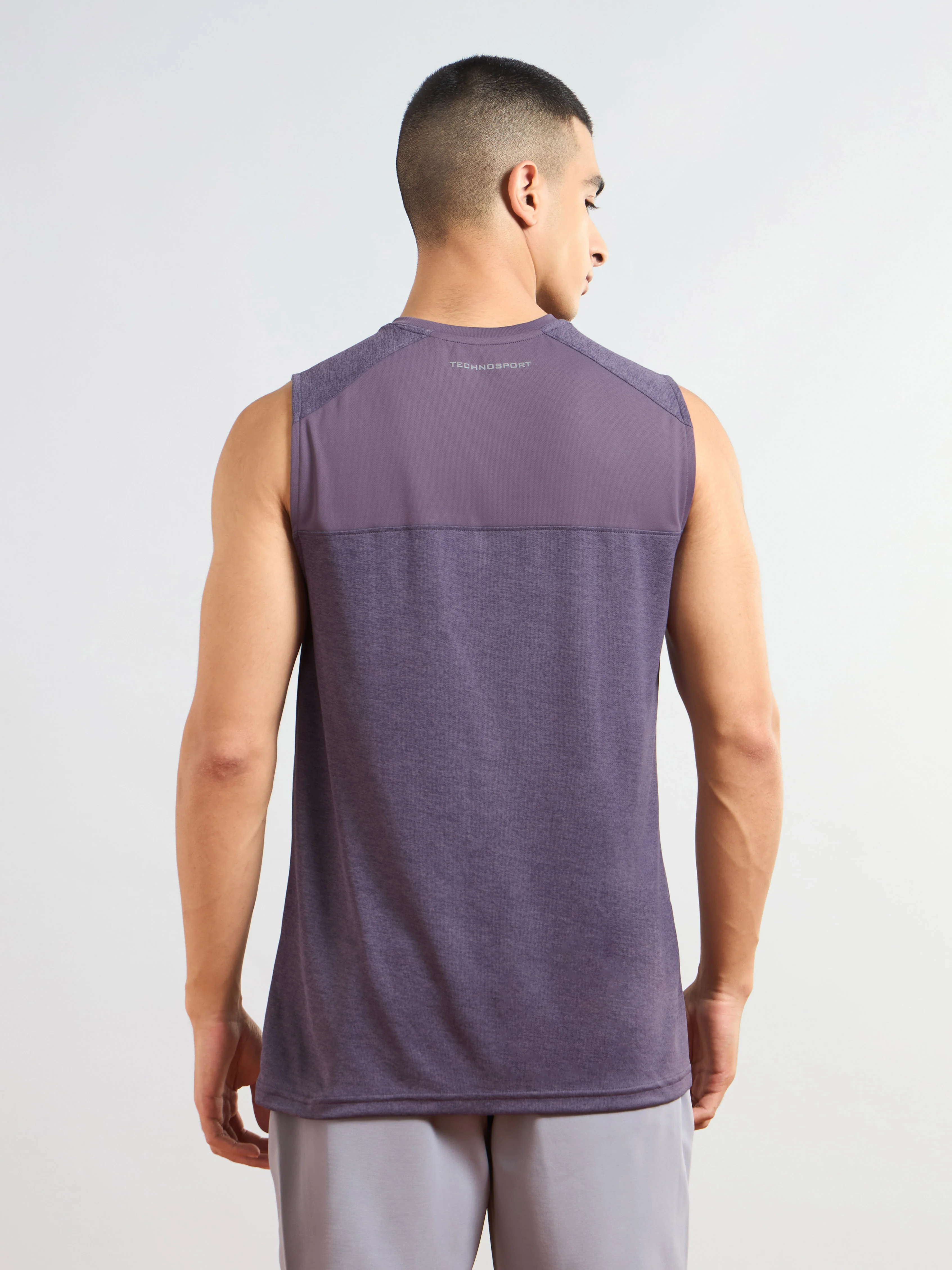 Men Melange Slim Fit Round Neck Sports Innerwear Vest with DOUBLE COOL (Pack of 2) - Image 3