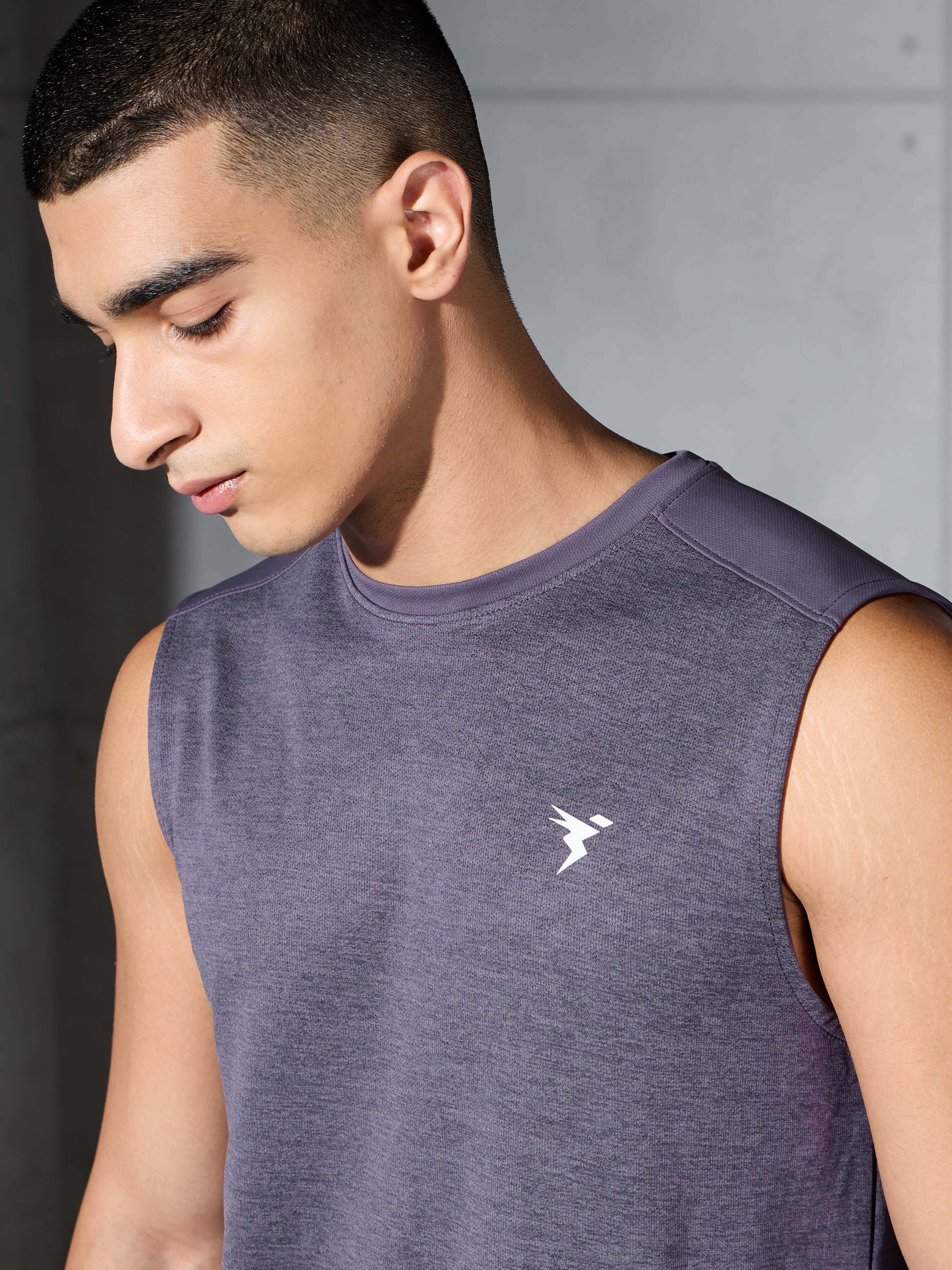 Men Melange Slim Fit Round Neck Sports Innerwear Vest with DOUBLE COOL - Image 6