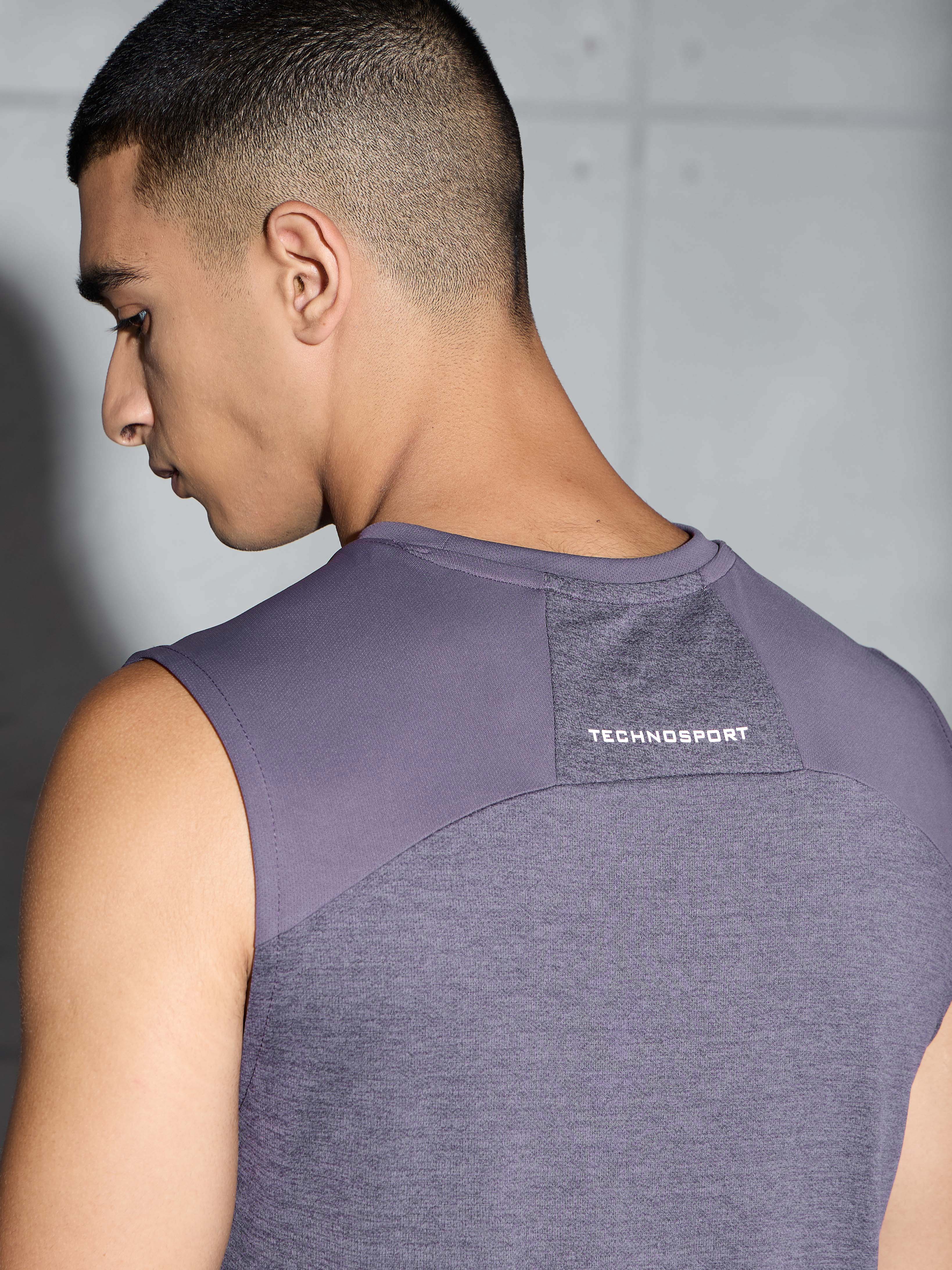 Men Melange Slim Fit Round Neck Sports Innerwear Vest with DOUBLE COOL - Image 7