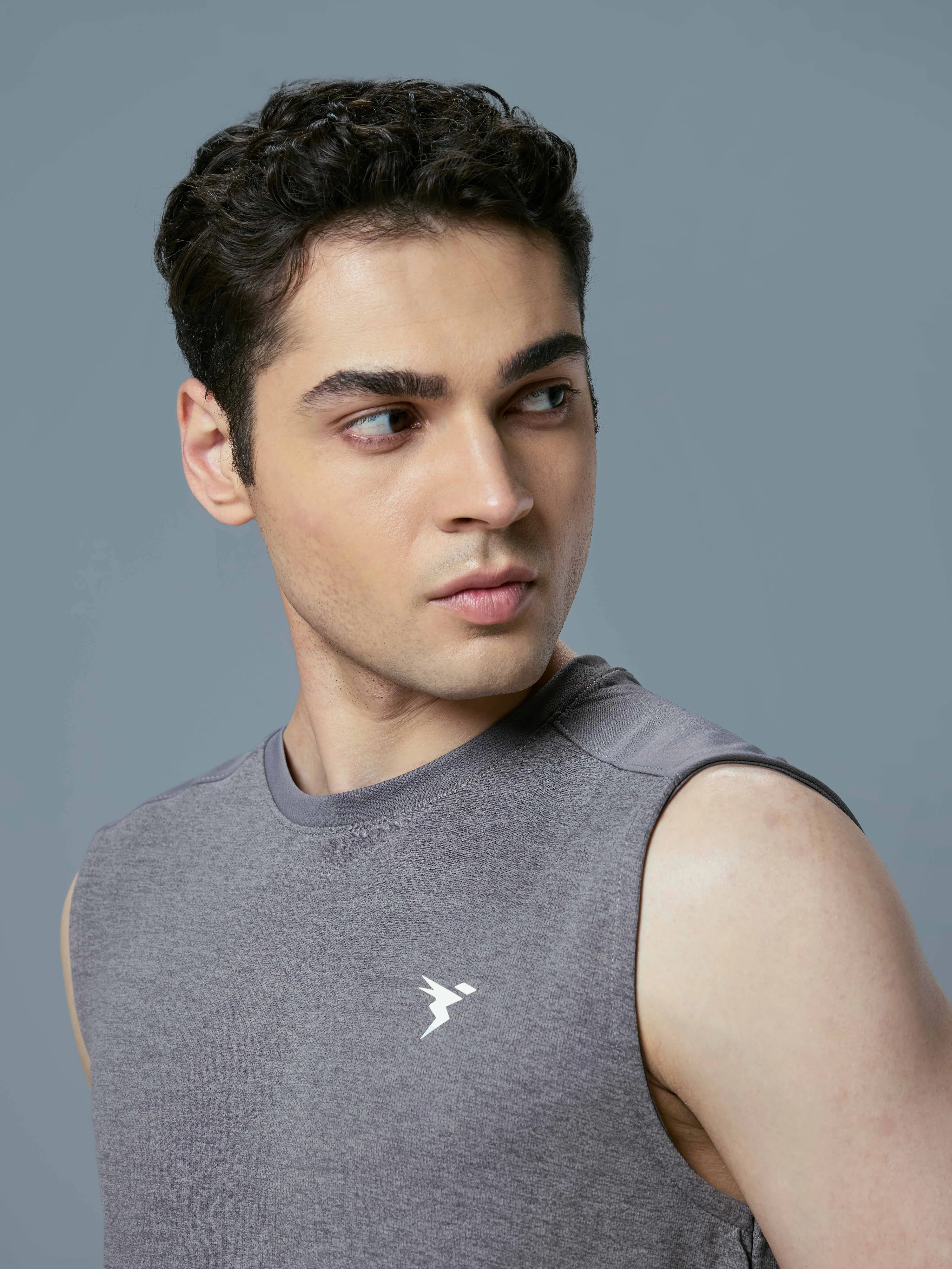 Men Melange Slim Fit Round Neck Sports Innerwear Vest with DOUBLE COOL - Image 6