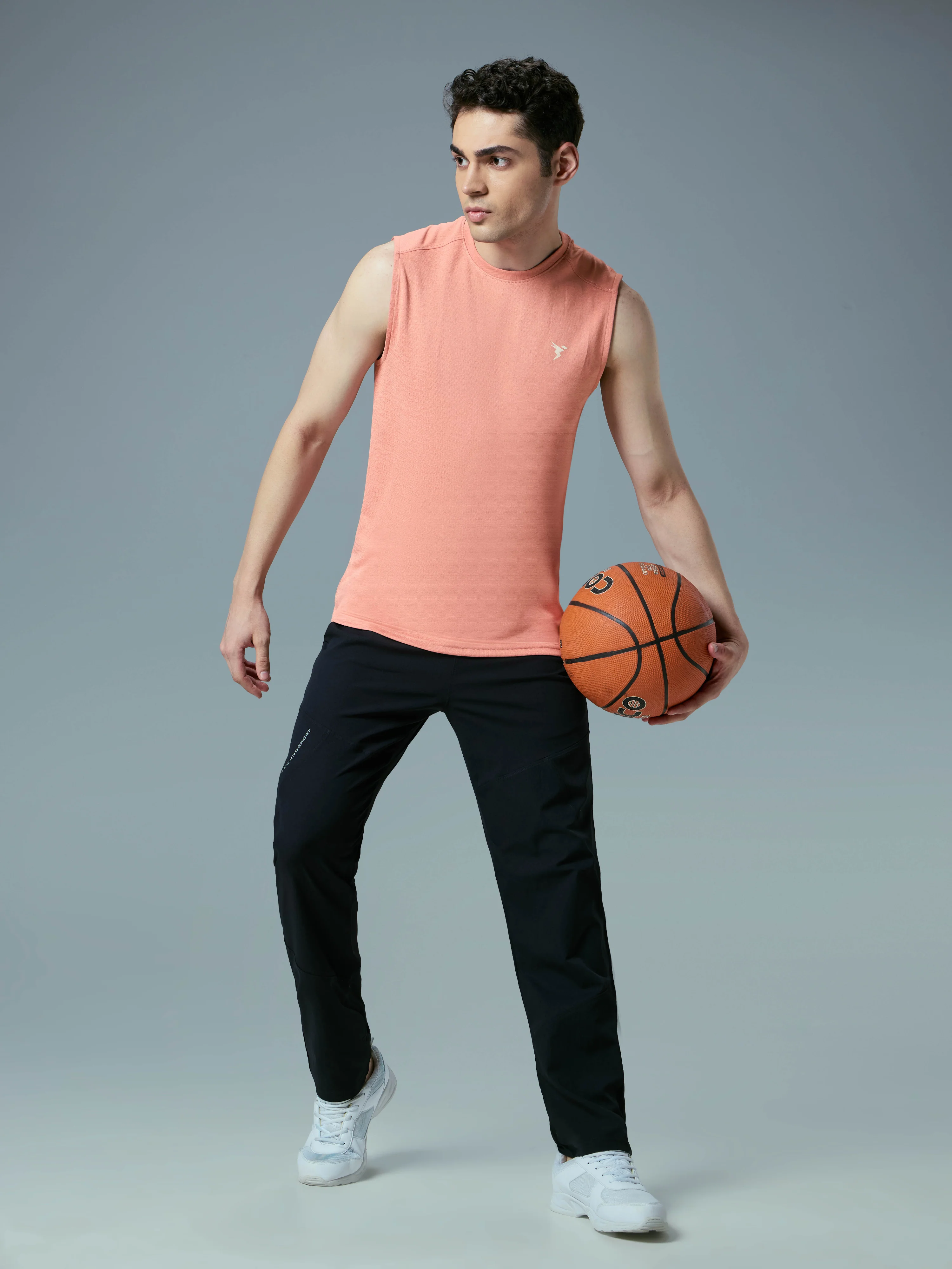 Men Melange Slim Fit Round Neck Sports Innerwear Vest with DOUBLE COOL - Image 5