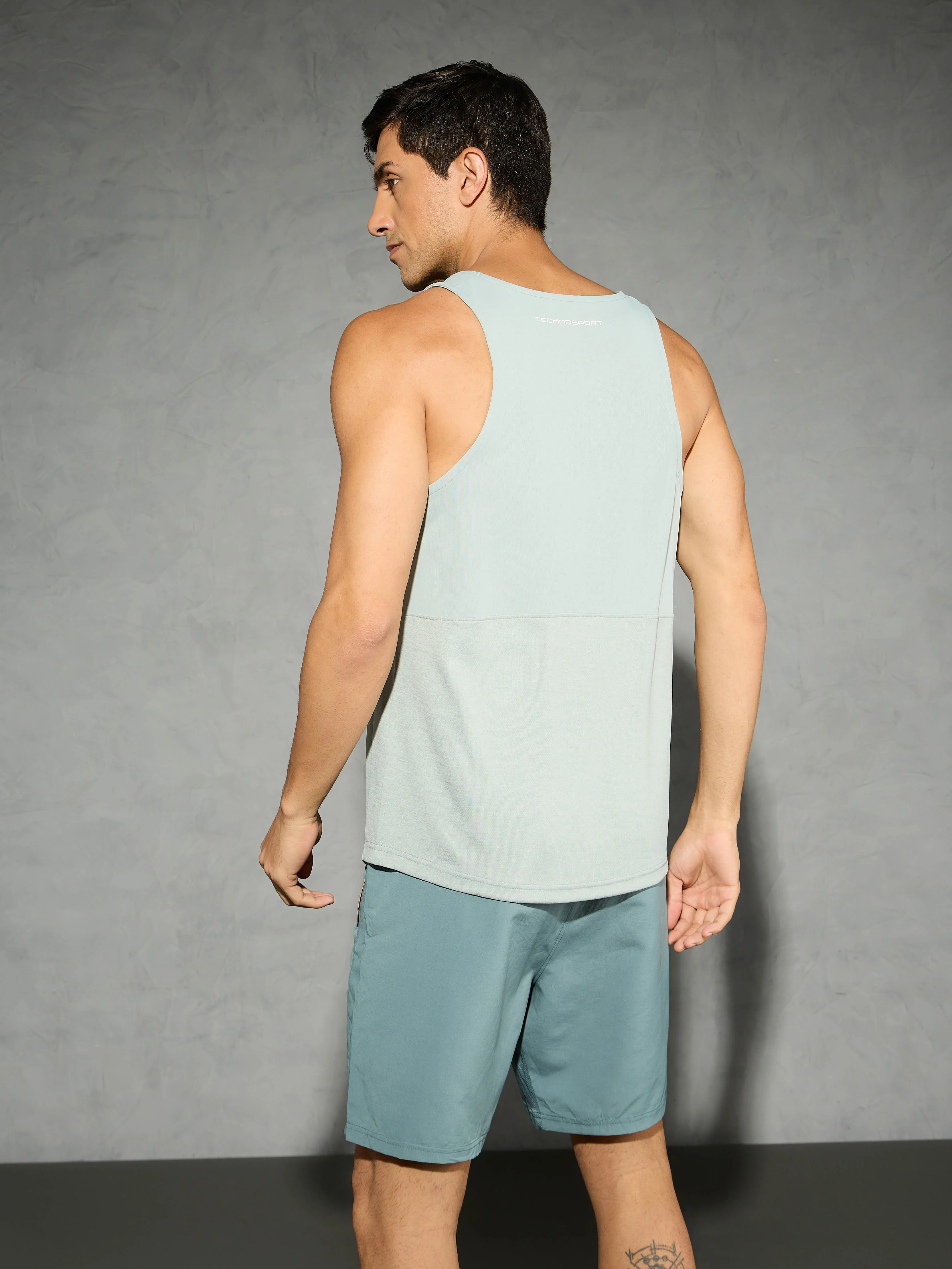 Men Melange Slim Fit Scoop Neck Innerwear Vest with TECHNO COOL+ - Image 3
