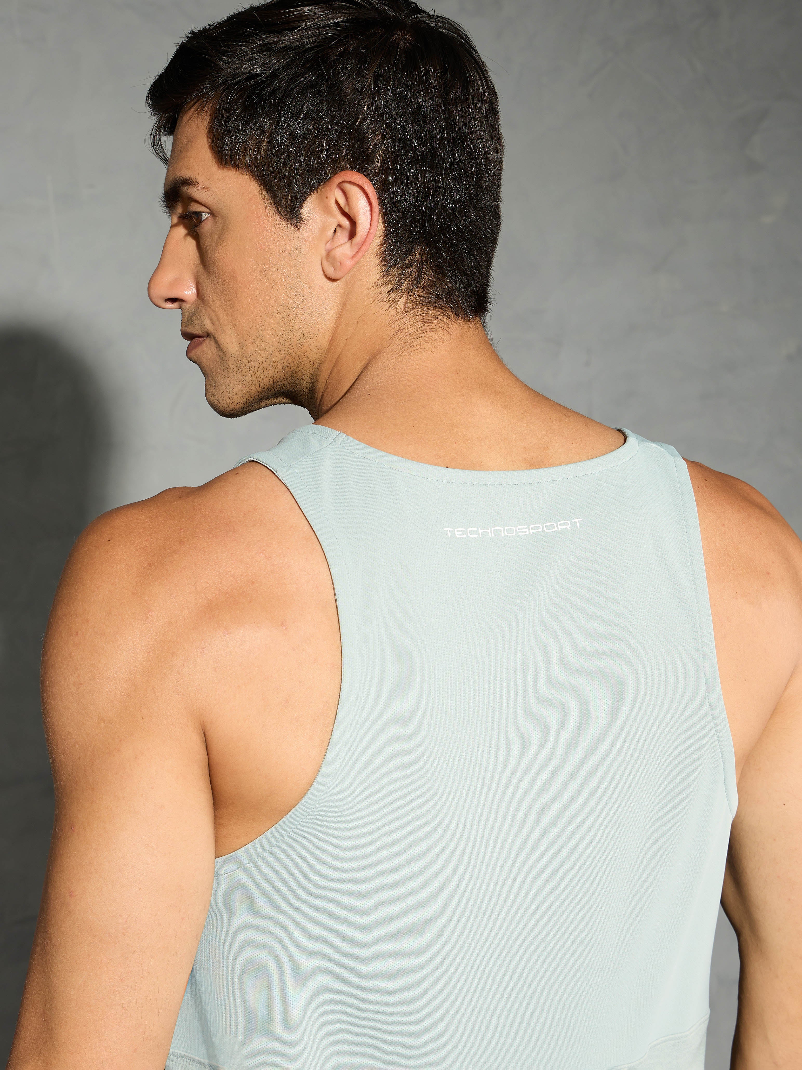 Men Melange Slim Fit Scoop Neck Innerwear Vest with TECHNO COOL+ - Image 7