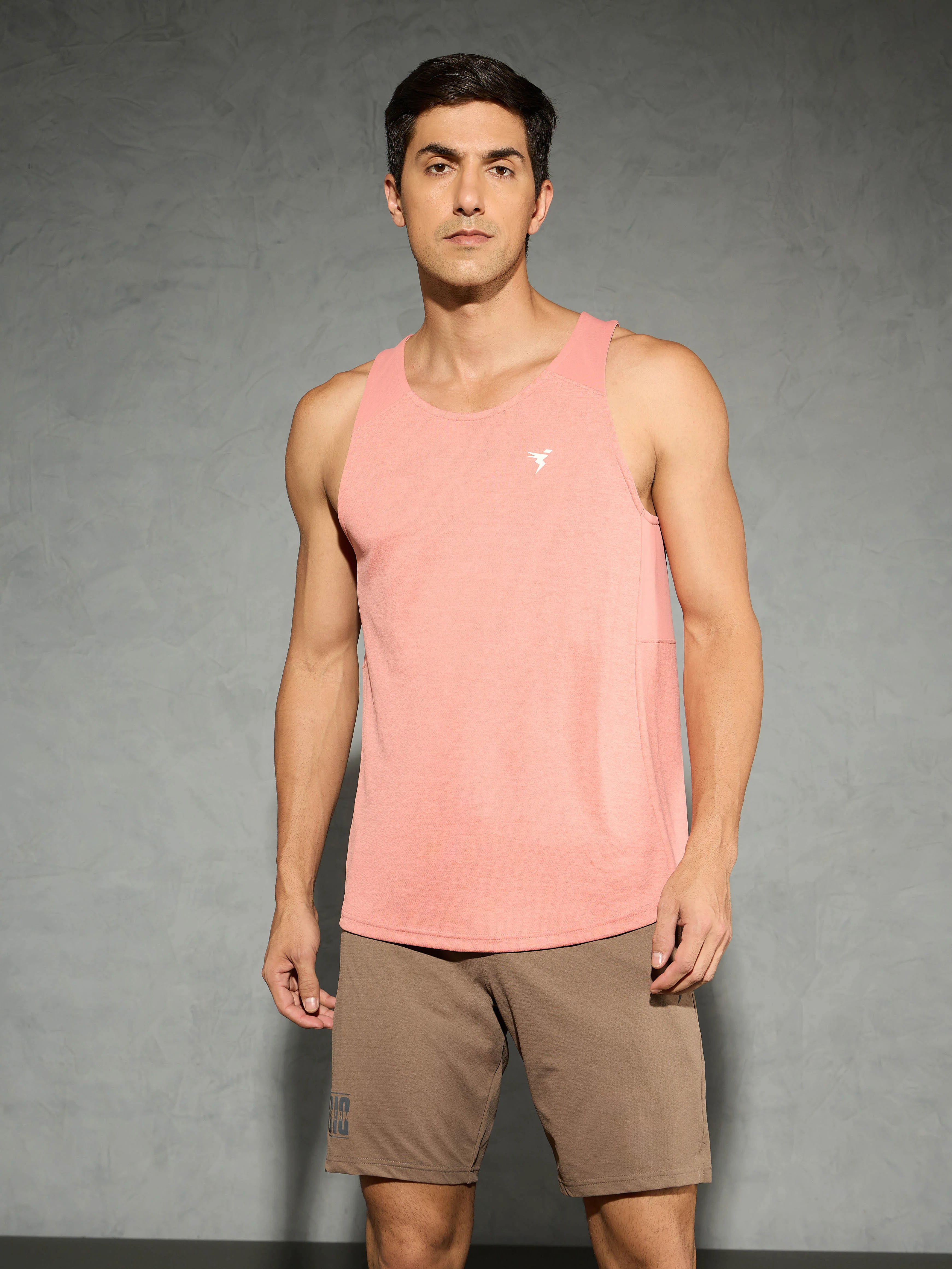 Men Melange Slim Fit Scoop Neck Innerwear Vest with TECHNO COOL+ - Image 2