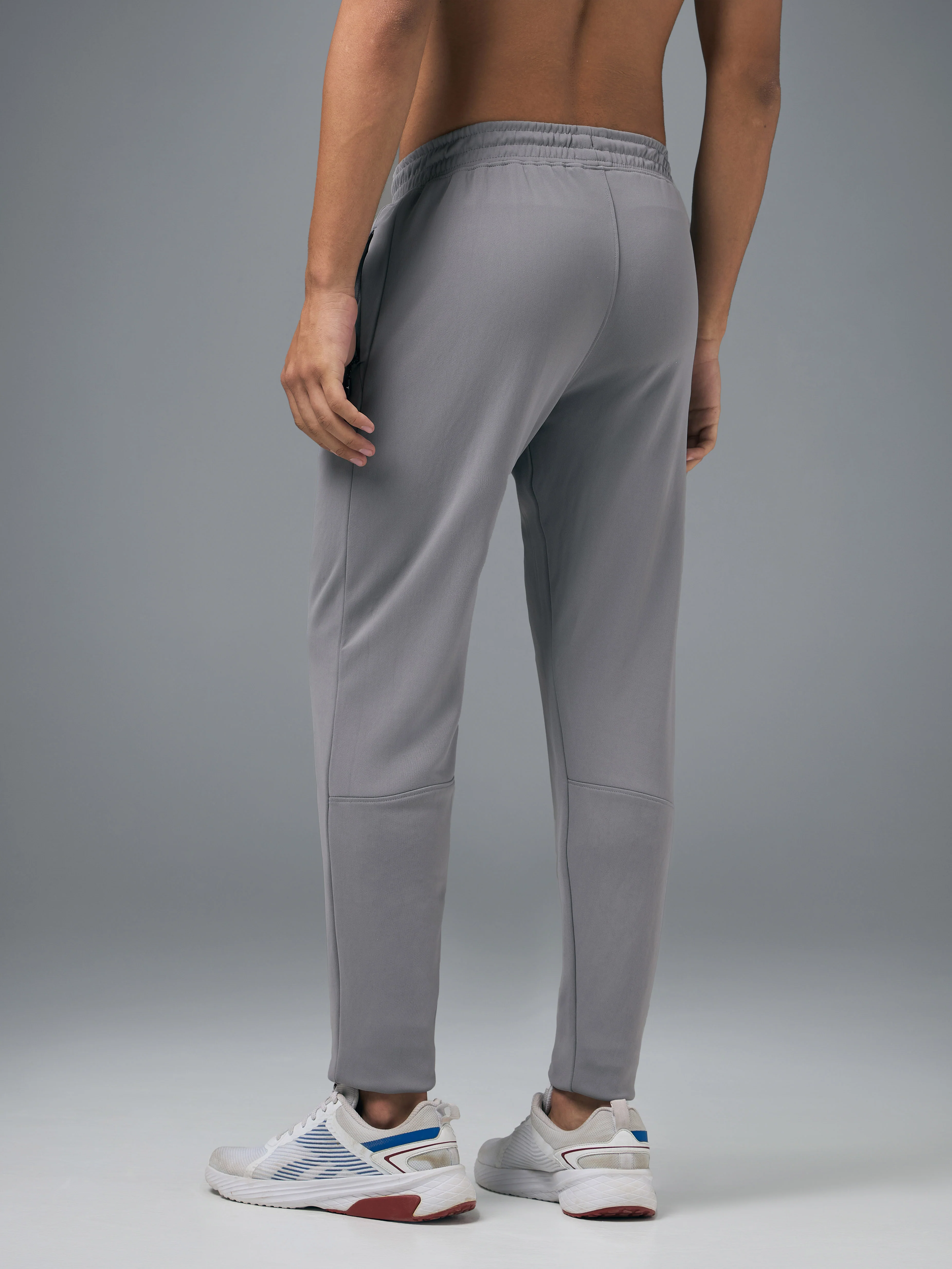 Men Melange Slim Fit Trackpants with TECHNO DRY - Image 3