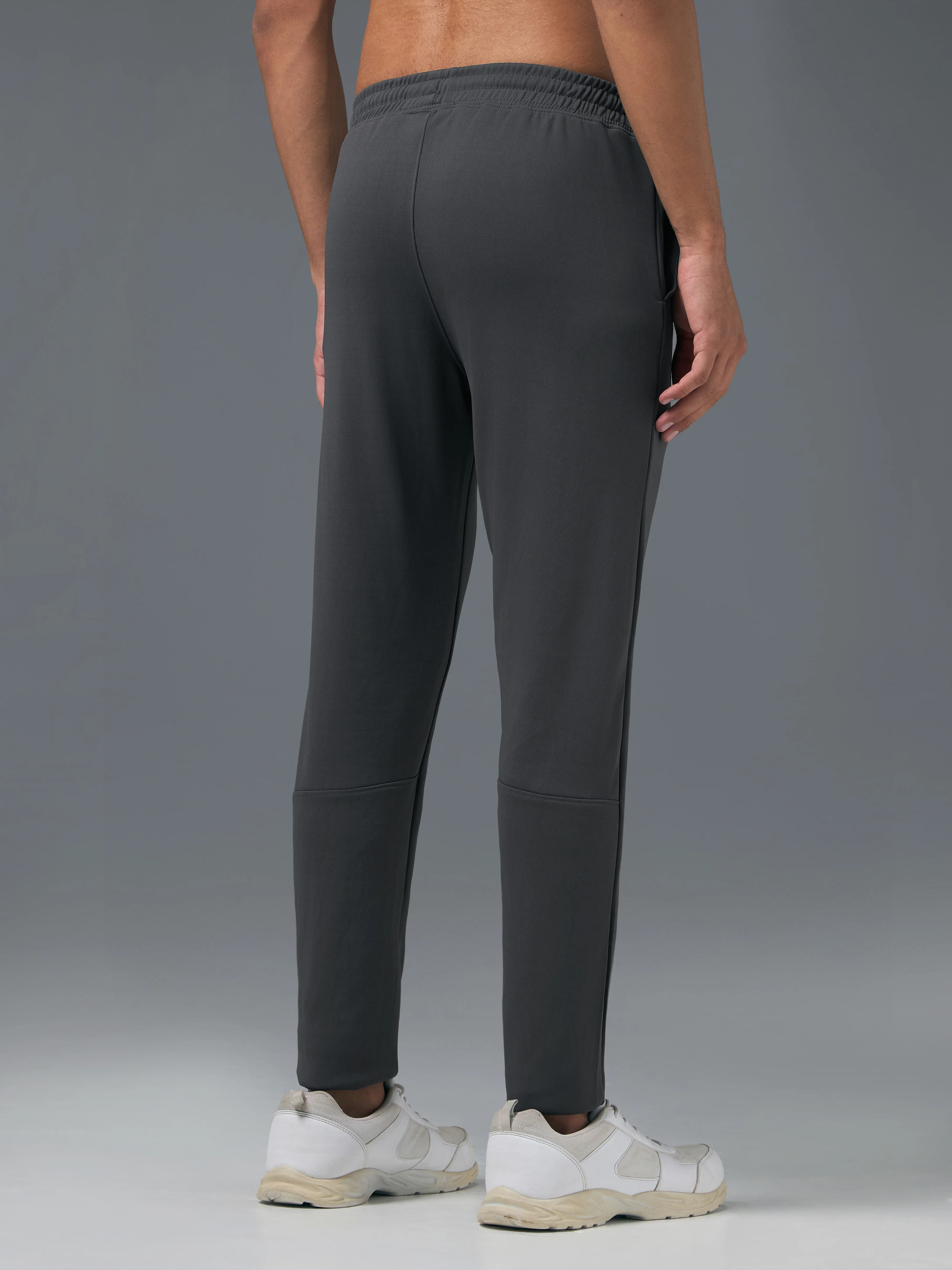 Men Melange Slim Fit Trackpants with TECHNO DRY - Image 3