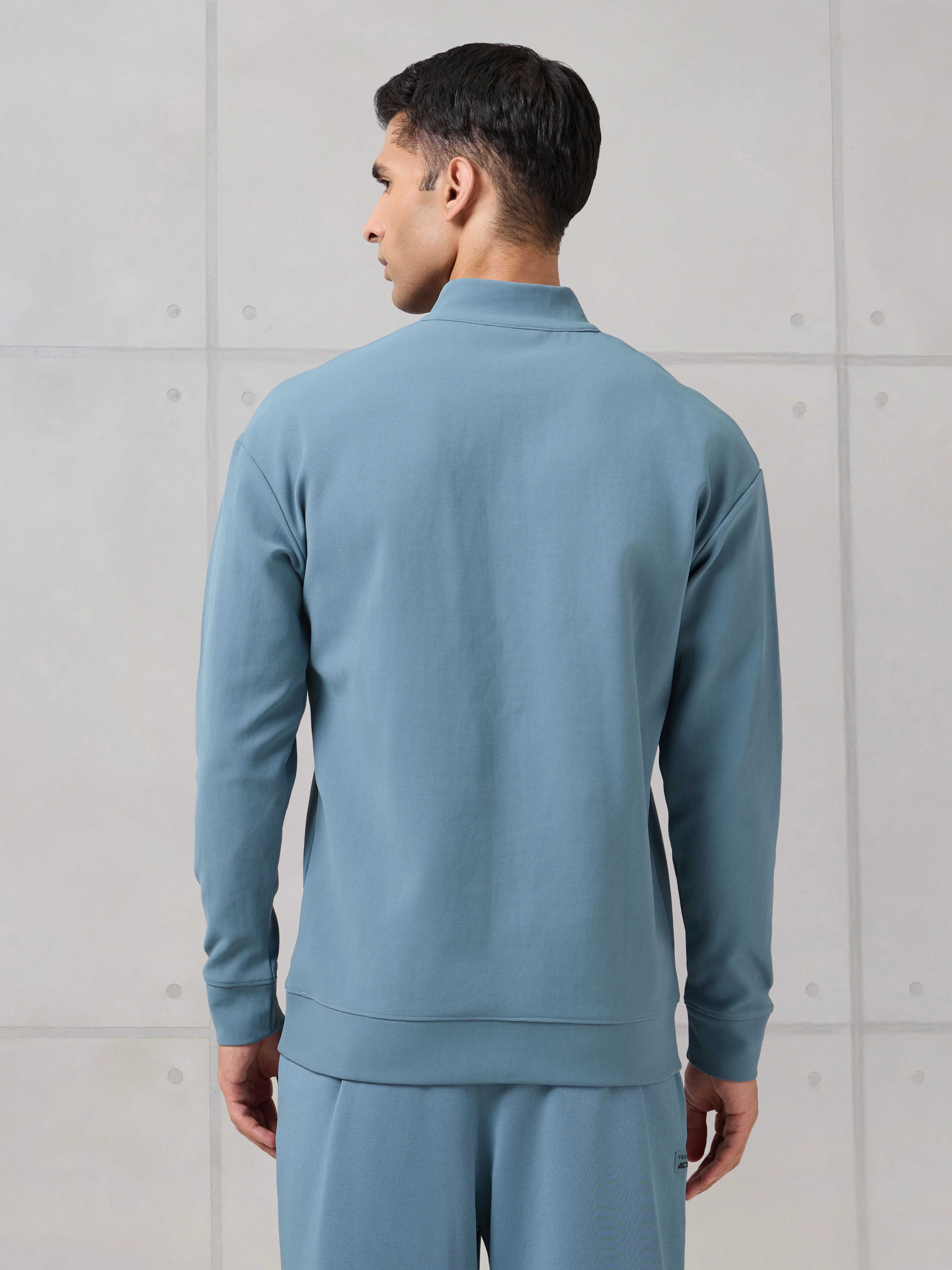 Men Mock Neck Slim Fit Solid Active Out T-shirt with ELASTOPLUS - Image 3