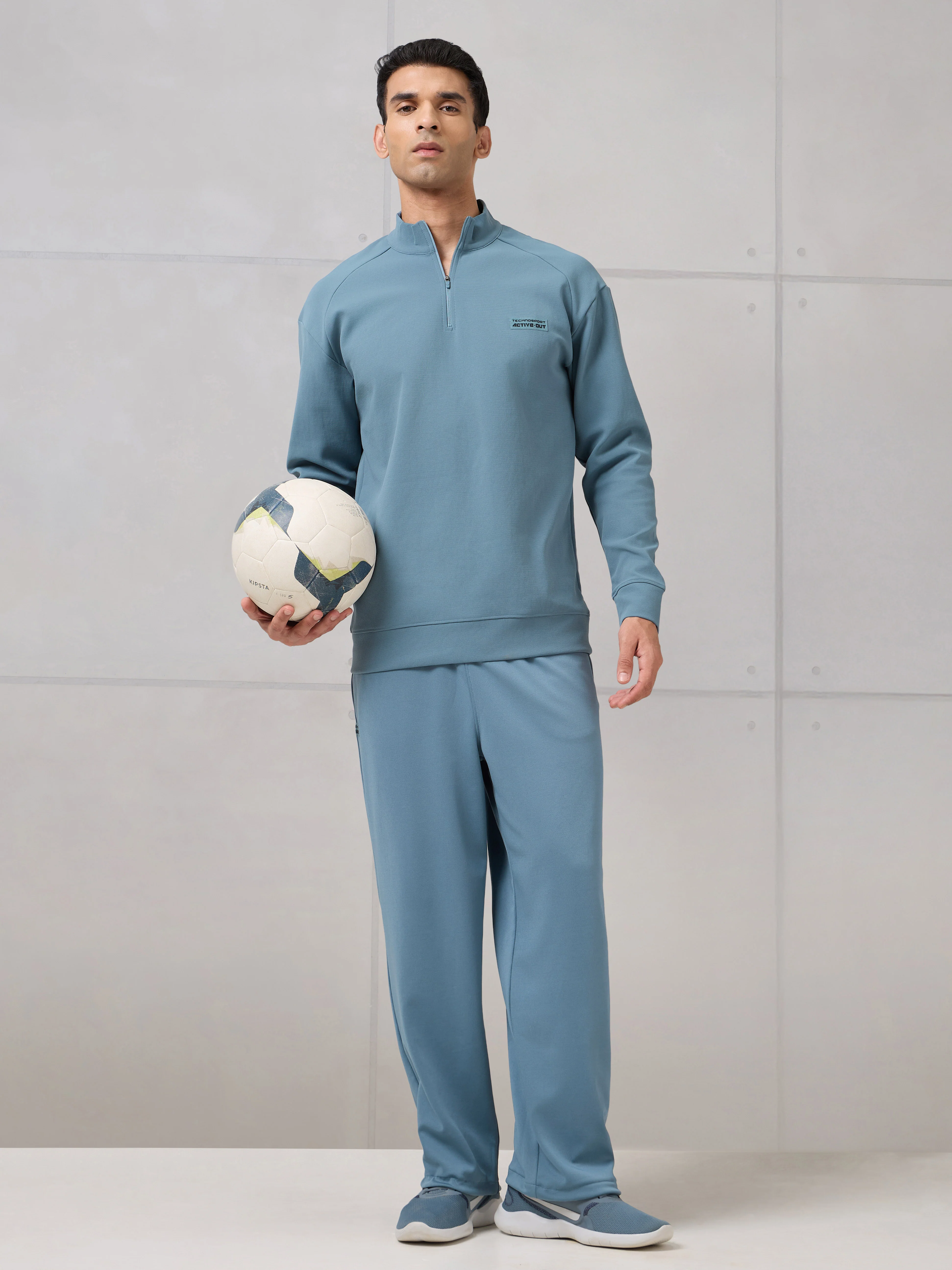 Men Mock Neck Slim Fit Solid Active Out T-shirt with ELASTOPLUS - Image 5