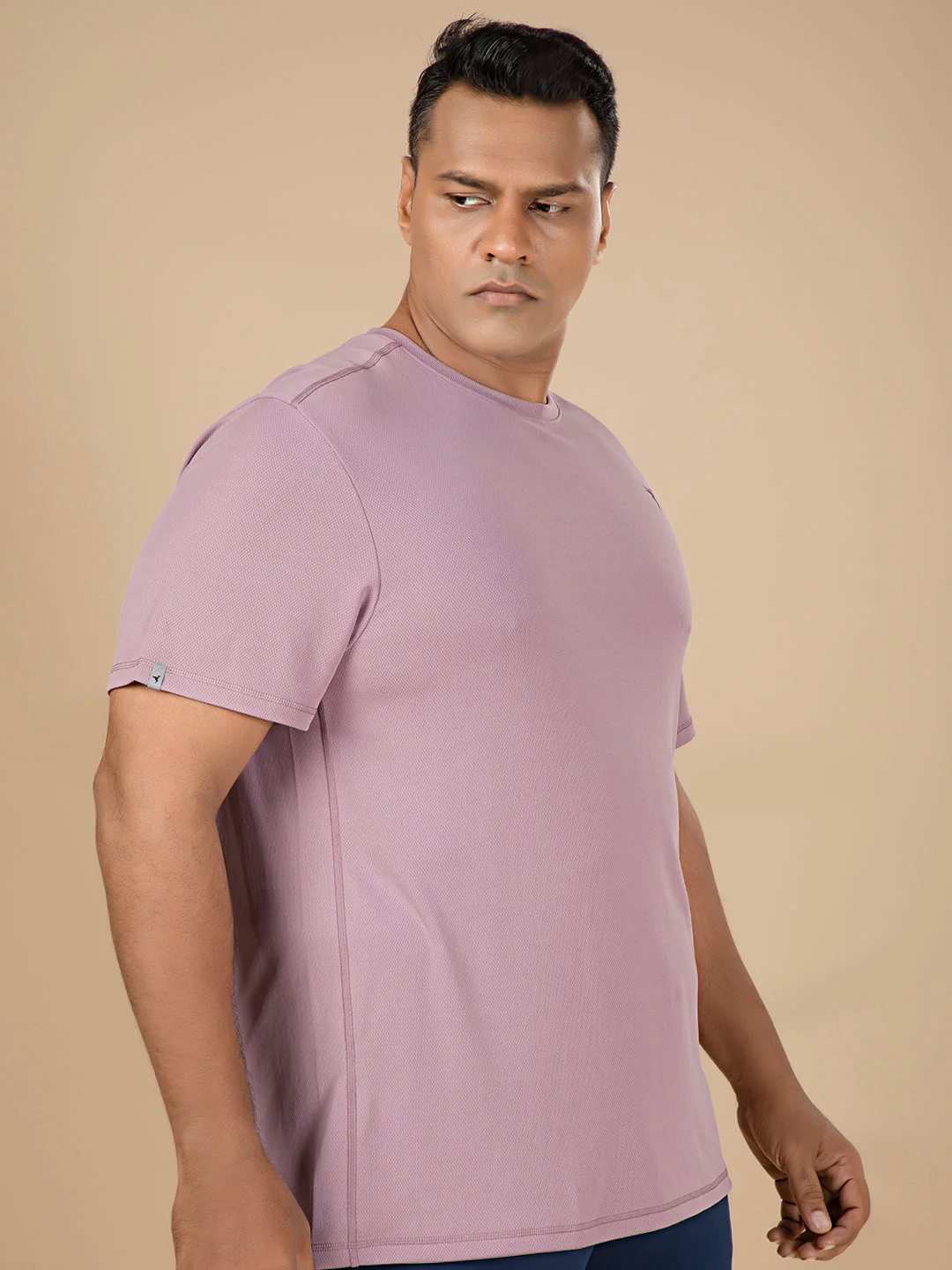 Men Plus Size Solid Active T-shirt with TECHNO COOL+ - Image 3