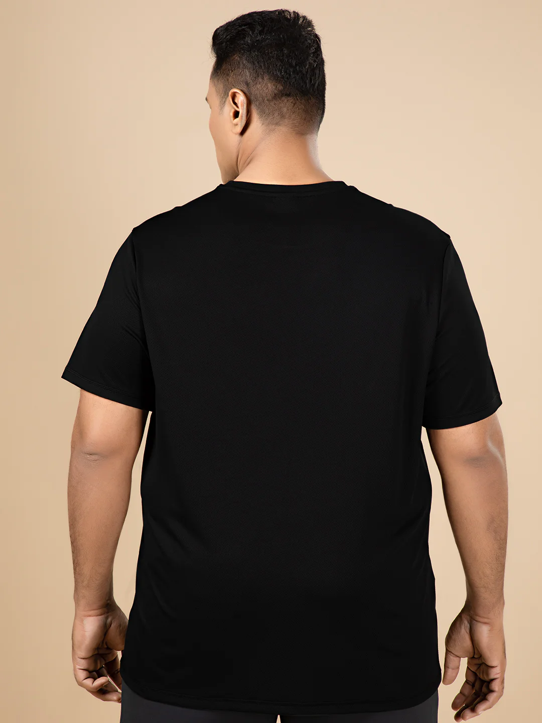 Men Plus Size Solid Active T-shirt with TECHNO COOL+ - Image 2