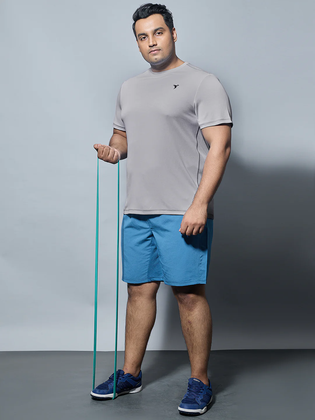 Men Plus Size Solid Active T-shirt with TECHNO COOL+ - Image 4