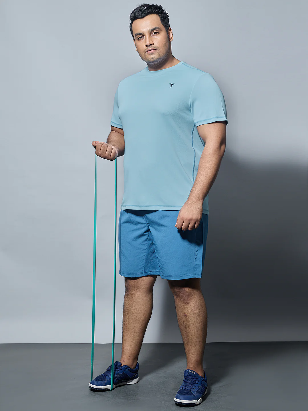 Men Plus Size Solid Active T-shirt with TECHNO COOL+ - Image 4