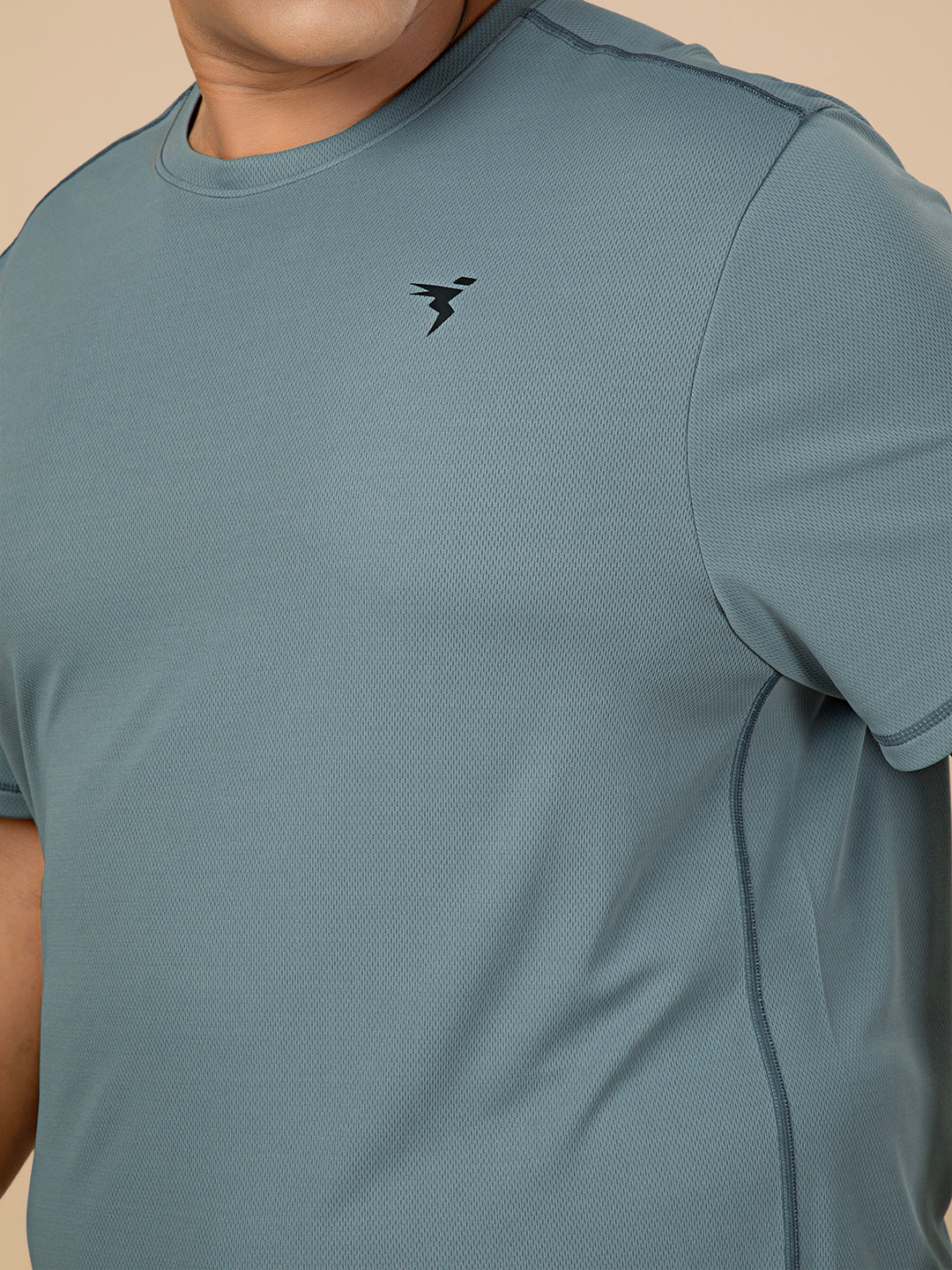 Men Plus Size Solid Active T-shirt with TECHNO COOL+ - Image 5