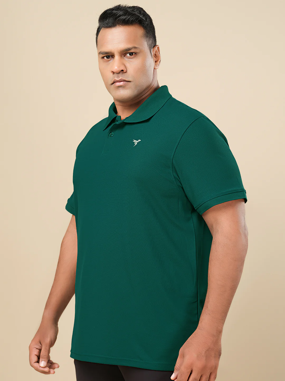 Men Plus Size Solid Polo T-shirt with MATPIQ - Image 2