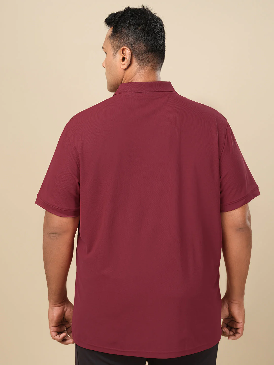 Men Plus Size Solid Polo T-shirt with MATPIQ - Image 2