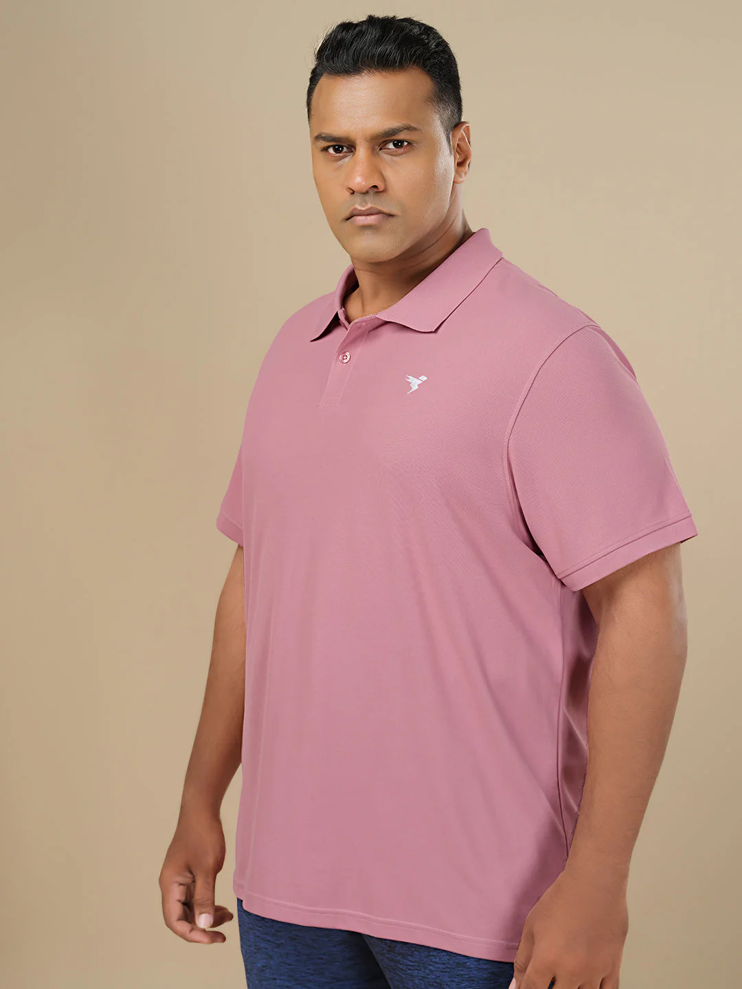 Men Plus Size Solid Polo T-shirt with MATPIQ - Image 3