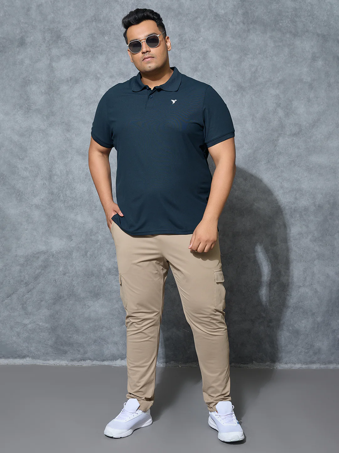 Men Plus Size Solid Polo T-shirt with MATPIQ - Image 4