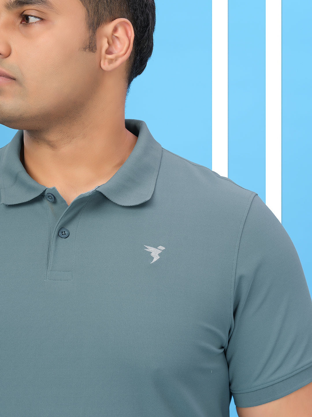 Men Plus Size Solid Polo T-shirt with MATPIQ - Image 6