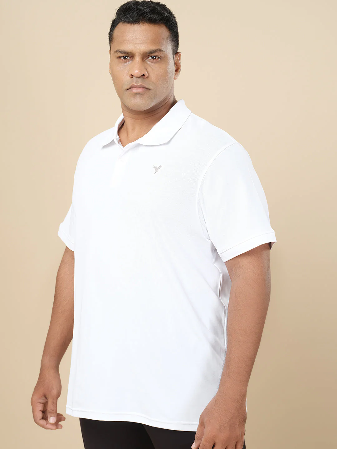 Men Plus Size Solid Polo T-shirt with MATPIQ - Image 2