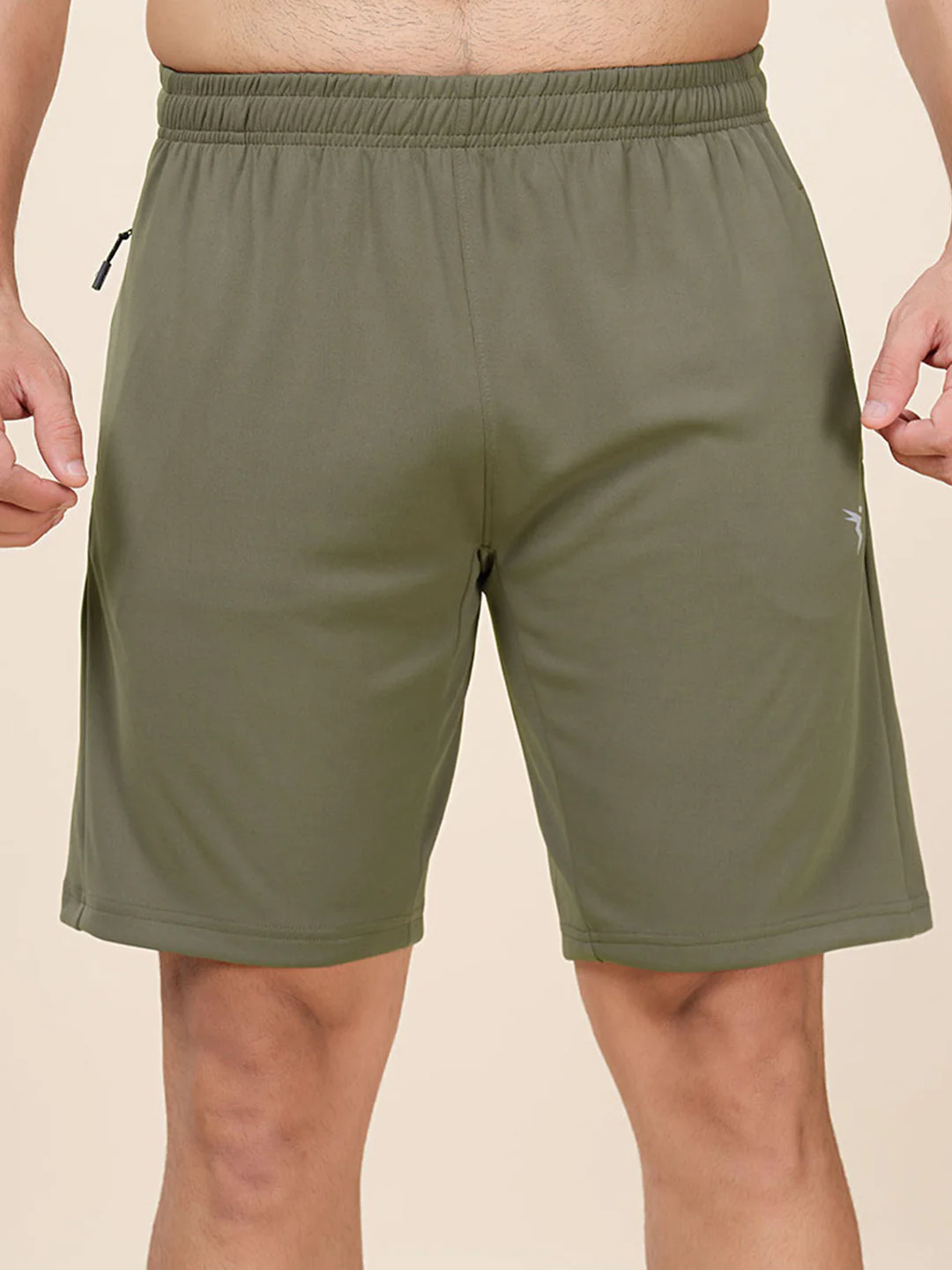 Men Plus Size Solid Slim Fit Active Shorts with TECHNO DRY