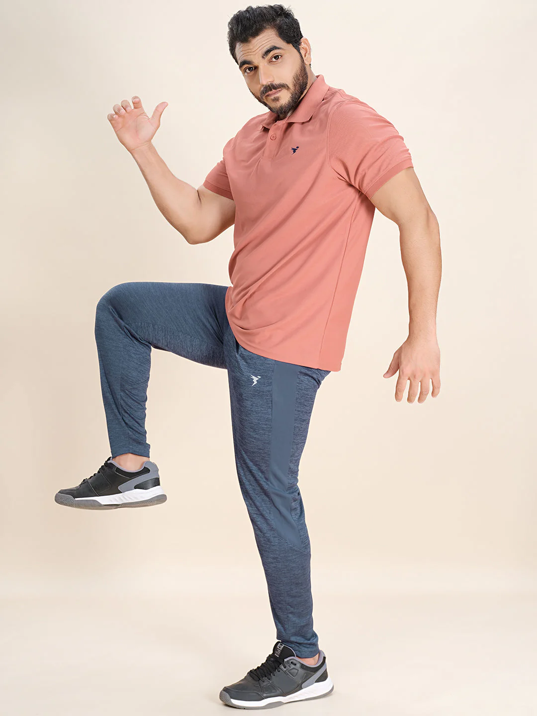 Men Plus Size Solid Slim Fit Active Trackpants - Image 5