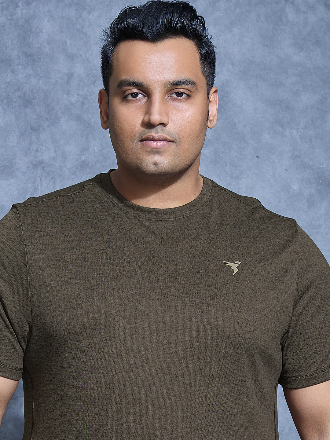 Men Plus Size Solid Slim Fit Crew Neck T-shirt with DOUBLE COOL - Image 6