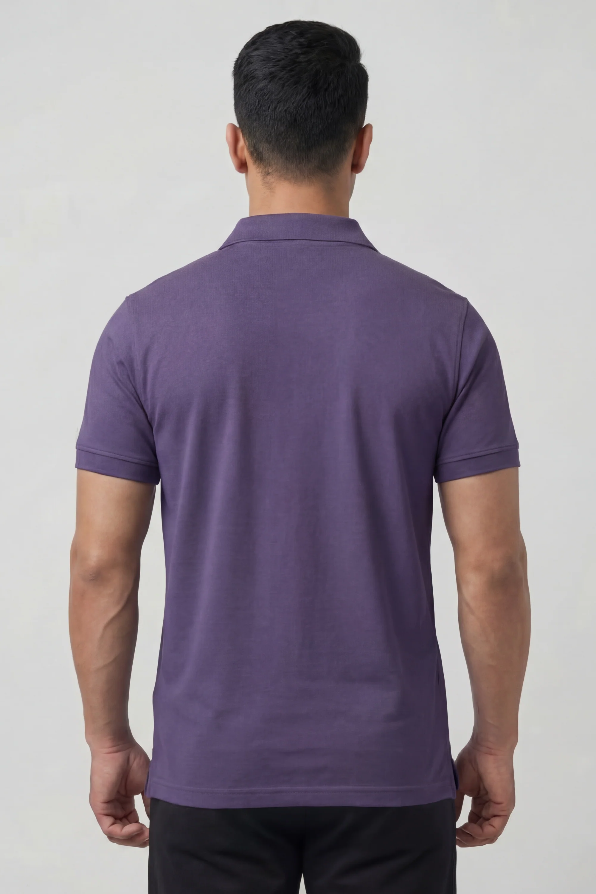 Men Plus Size Solid Slim Fit Polo T-shirt with MATPIQ - Image 2