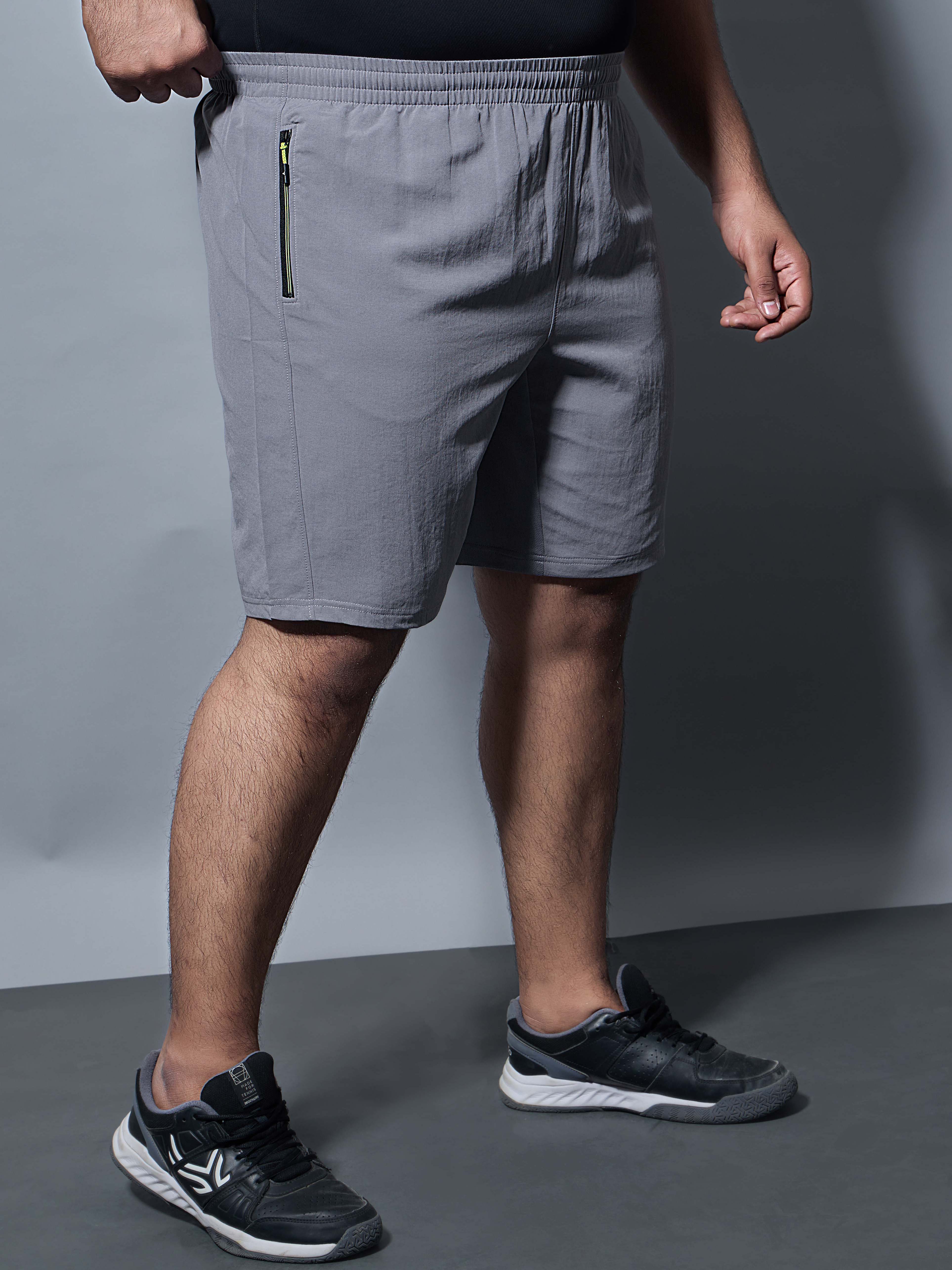 Men Plus Size Solid Slim Fit Shorts with TECHNOLITE - Image 5