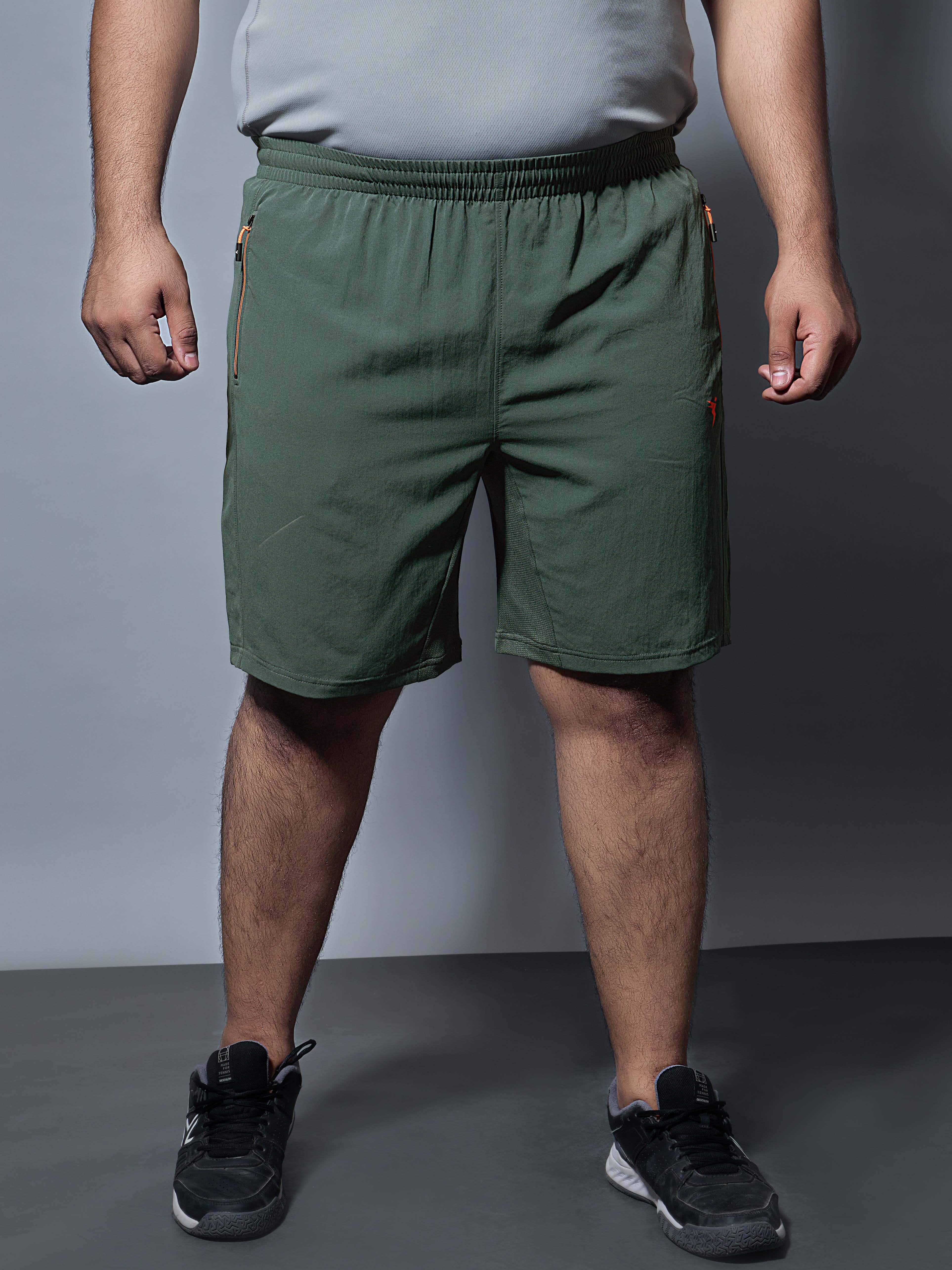 Men Plus Size Solid Slim Fit Shorts with TECHNOLITE - Image 2