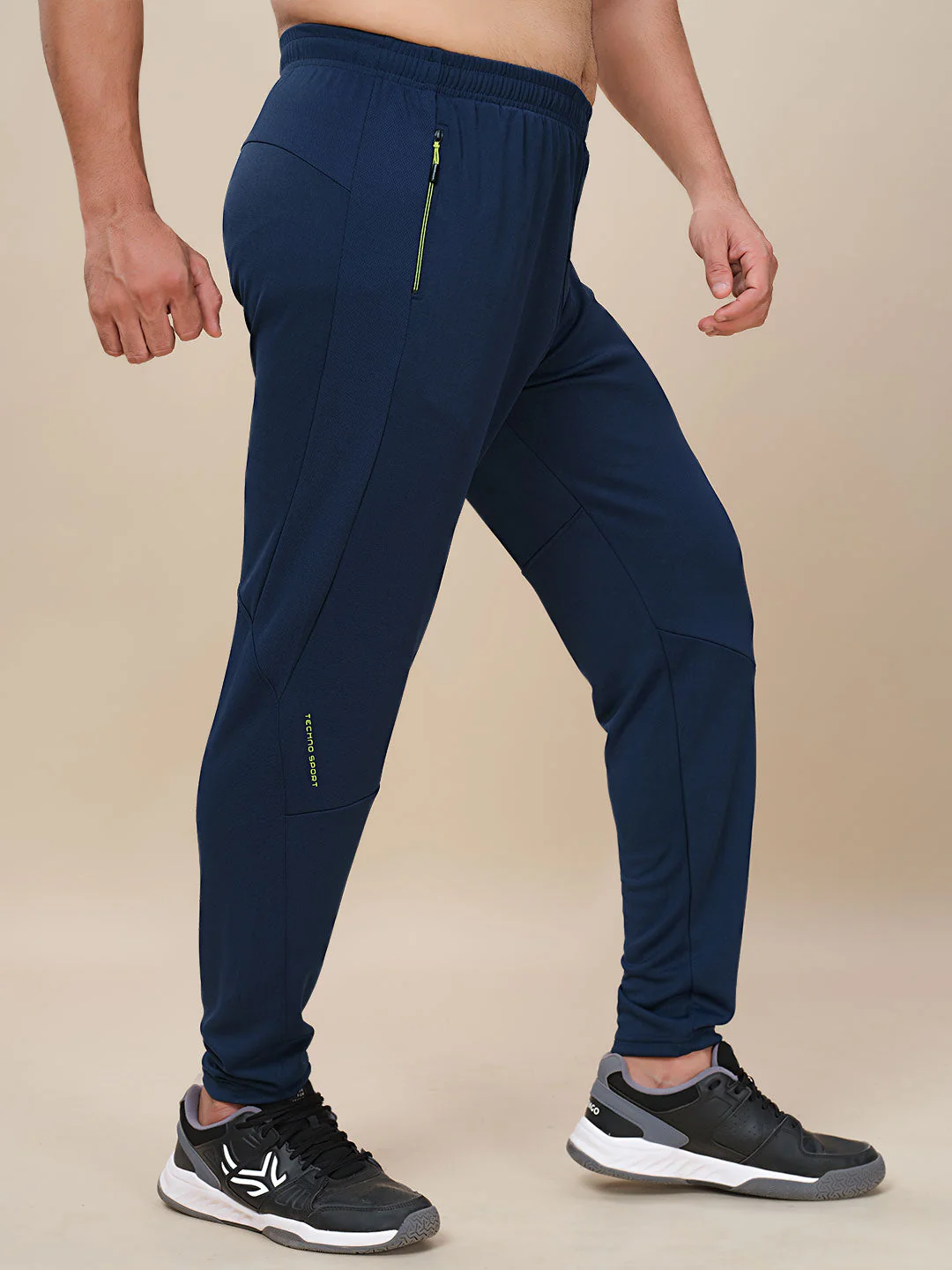 Men Plus Size Solid Slim Fit Trackpants with TECHNO DRY - Image 5