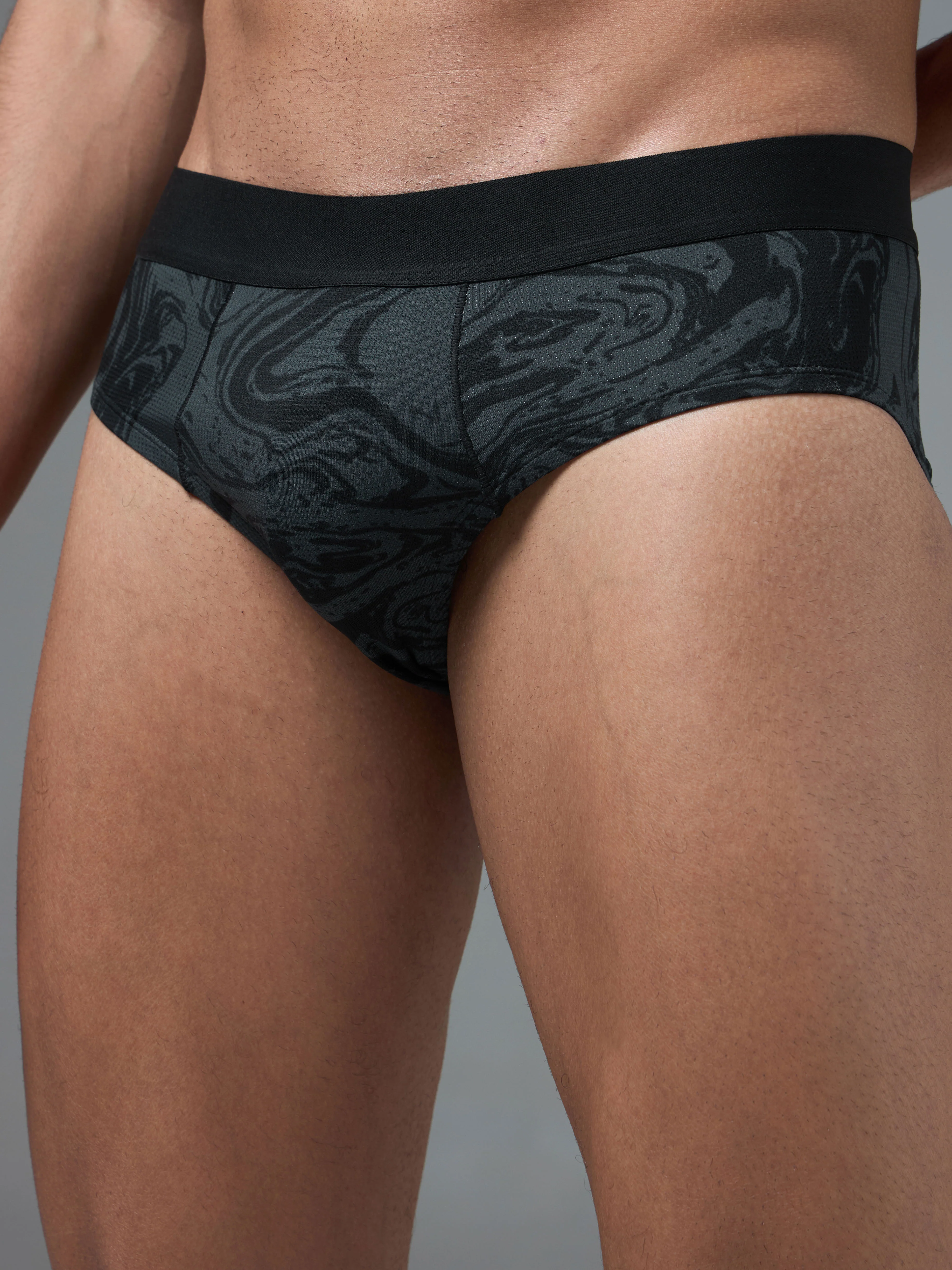 Men Printed Briefs with ELASTO LITE - Image 5
