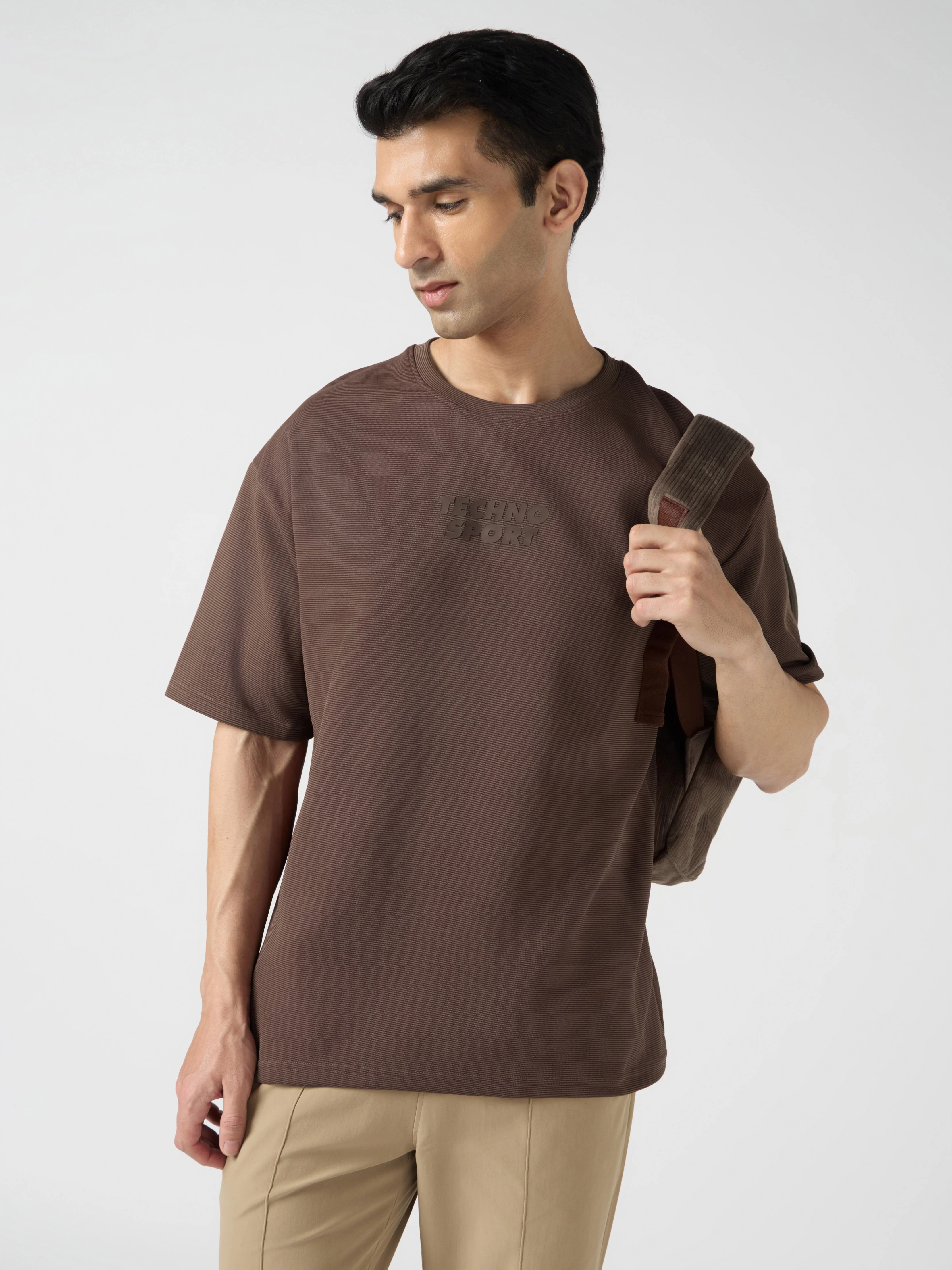 Men Printed Oversized Round Neck T-shirt with COTFLEX