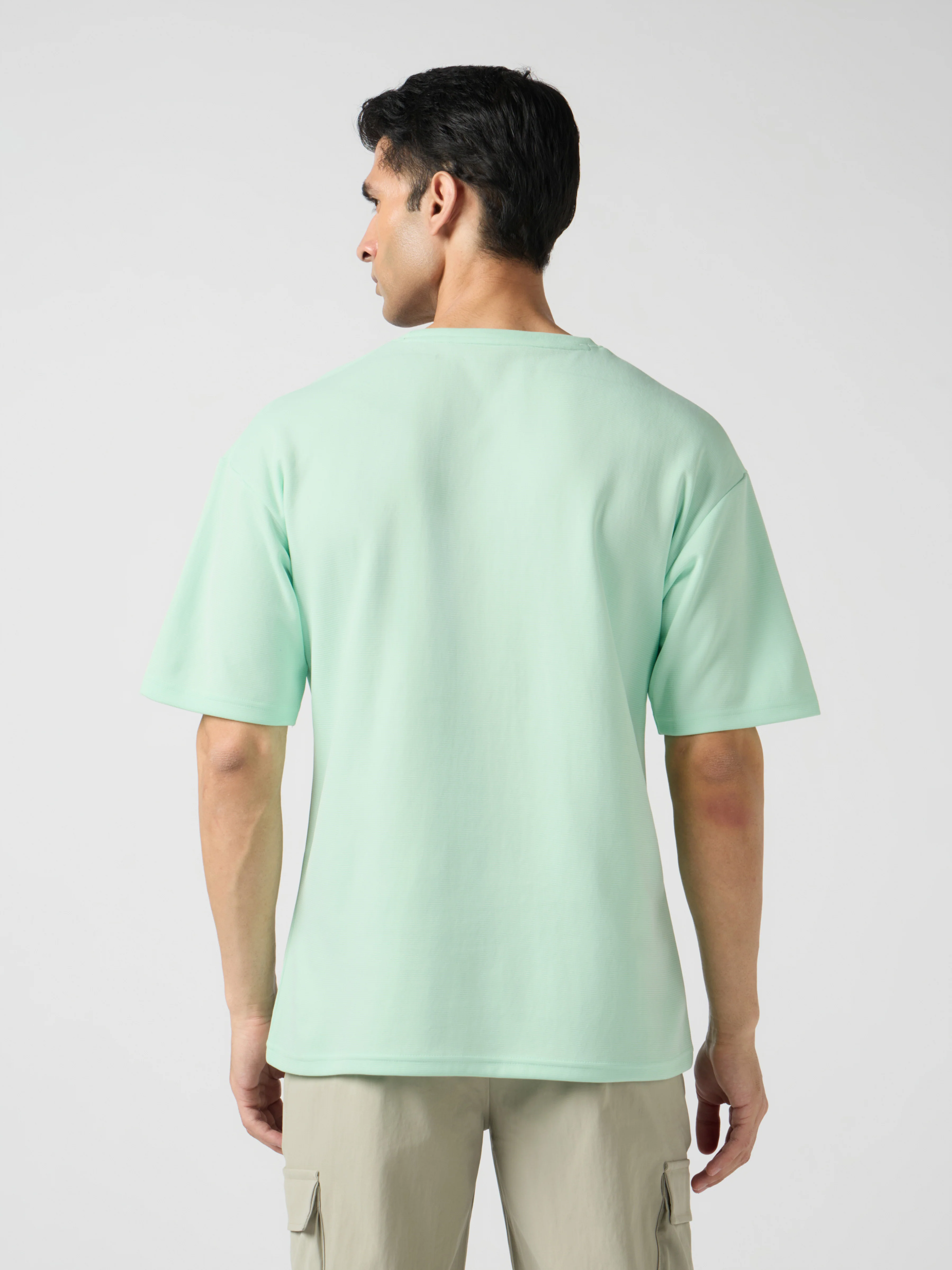 Men Printed Oversized Round Neck T-shirt with COTFLEX - Image 3