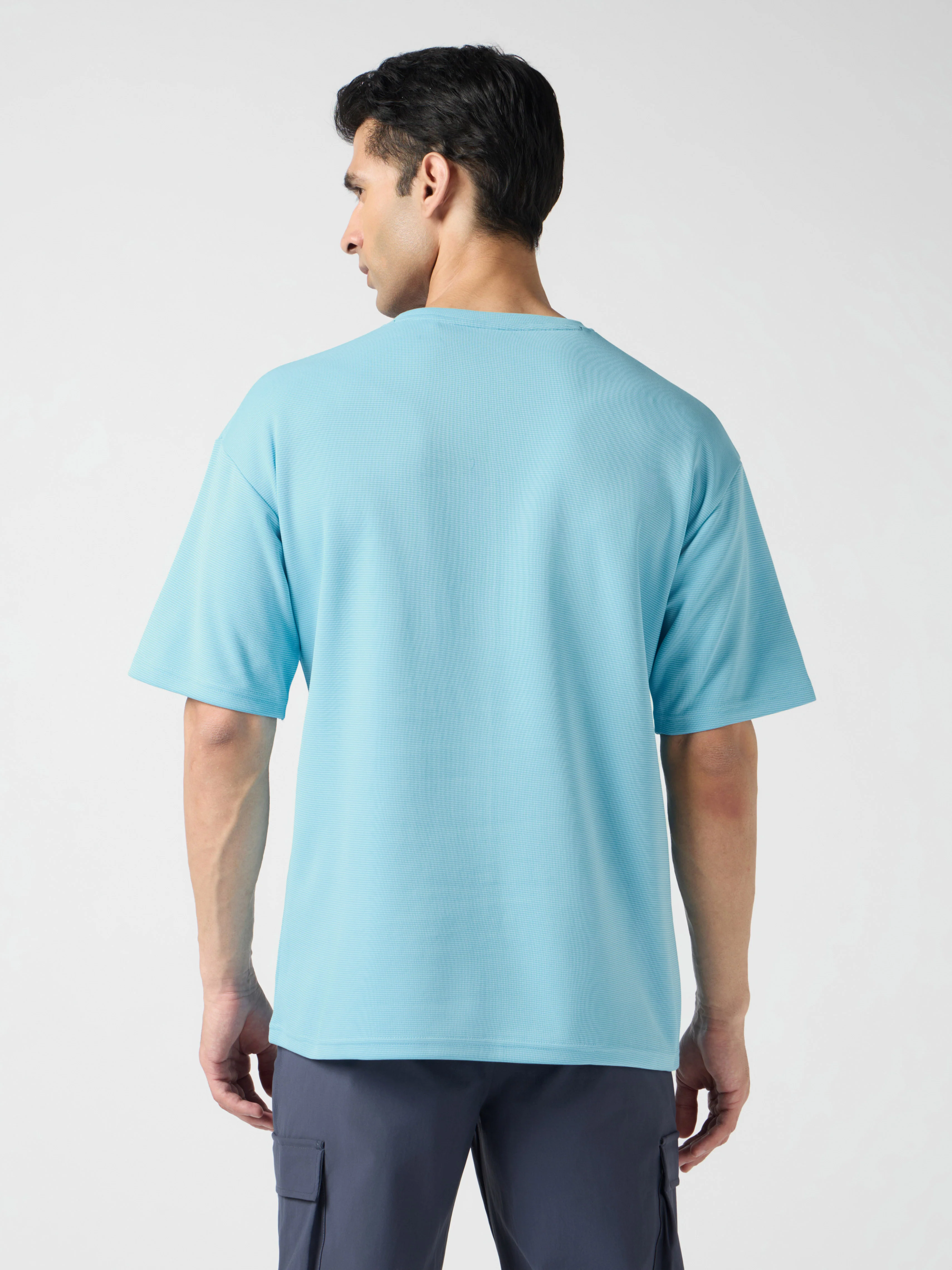 Men Printed Oversized Round Neck T-shirt with COTFLEX - Image 2