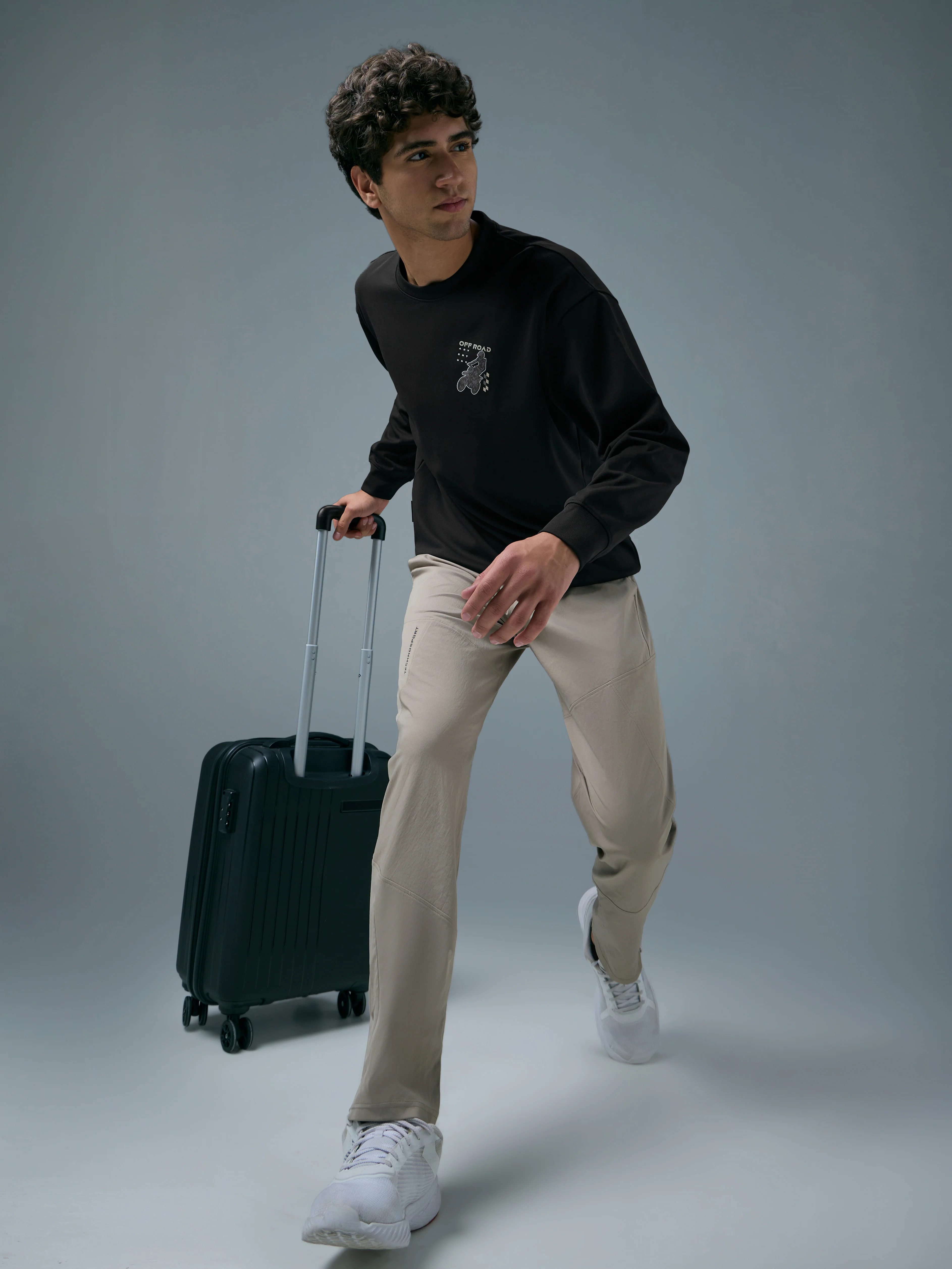 Men Printed Slim Fit Crew Neck Sweatshirt with ELASTO PLUS - Image 5