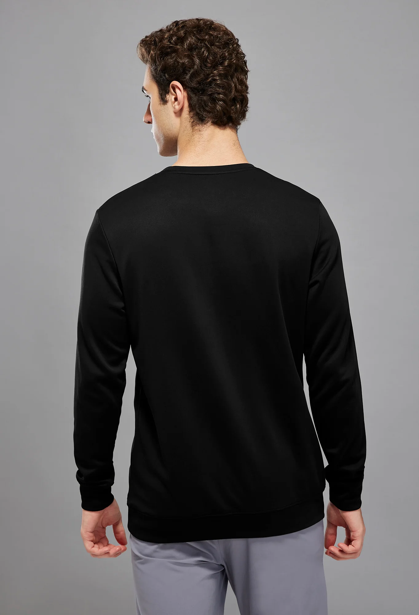 Men Printed Slim Fit Crew Neck Sweatshirt with ELASTO PLUS - Image 3
