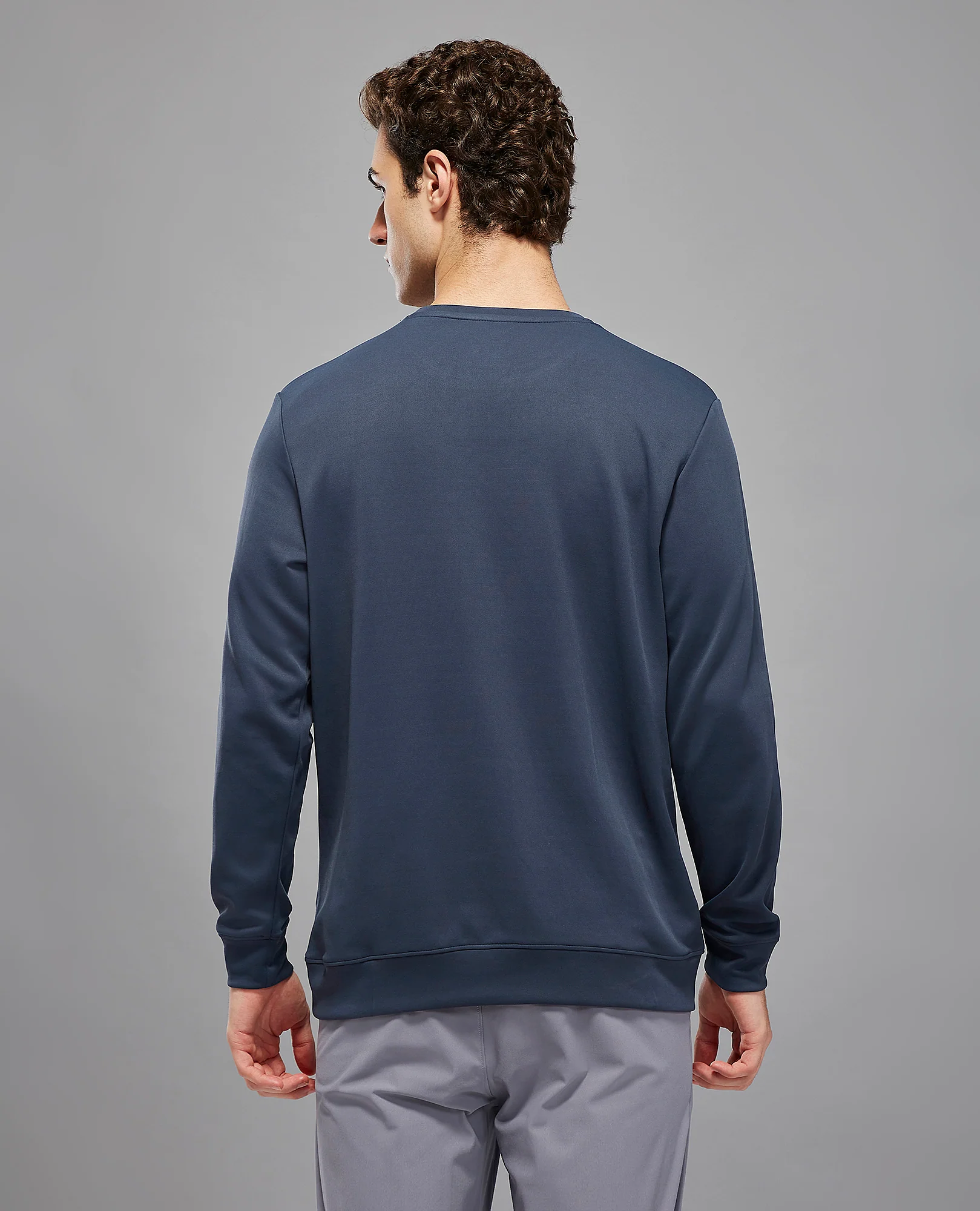 Men Printed Slim Fit Crew Neck Sweatshirt with ELASTO PLUS - Image 3