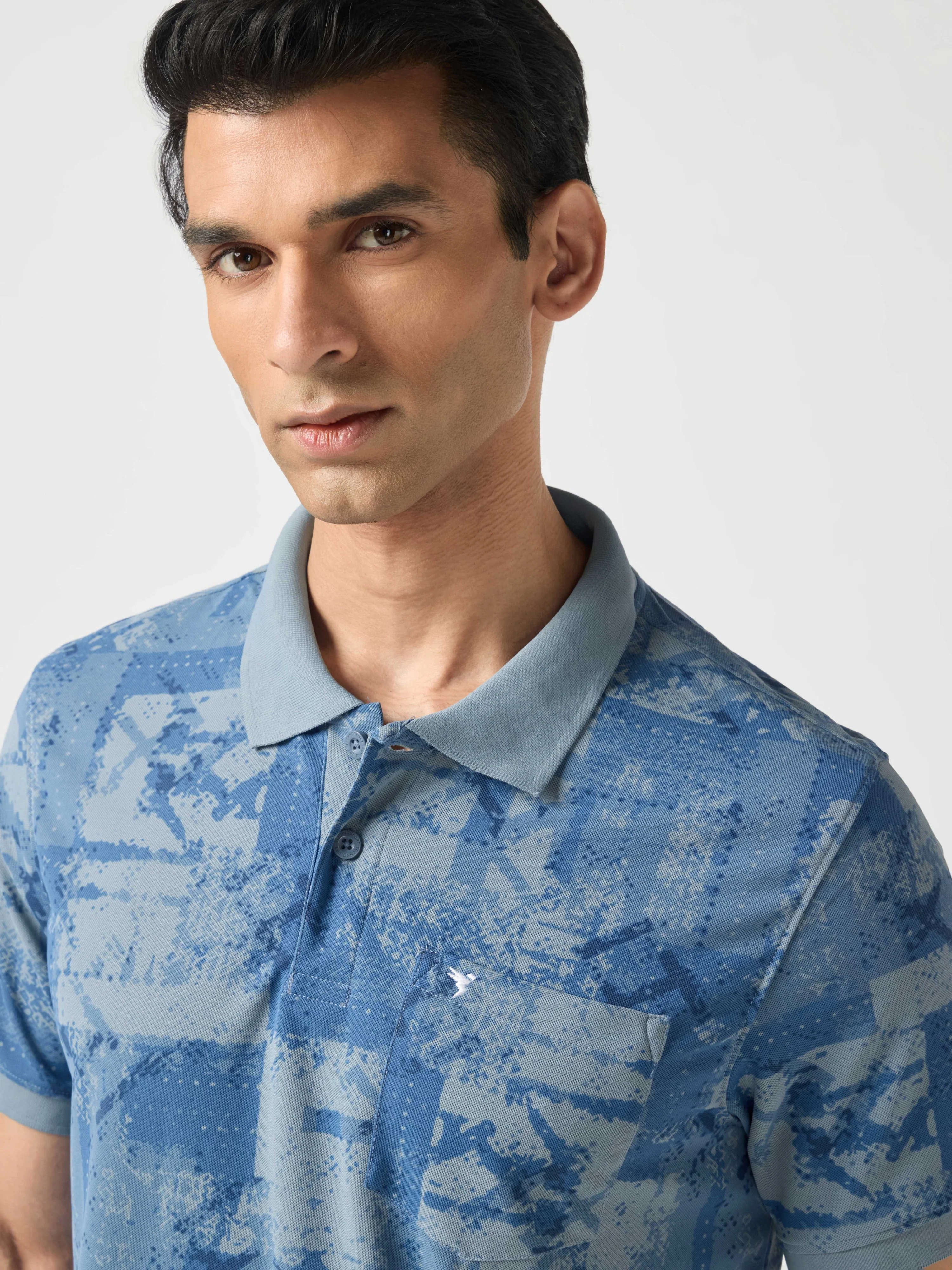 Men Printed Slim Fit Polo Sports T-shirt with MATPIQ - Image 5