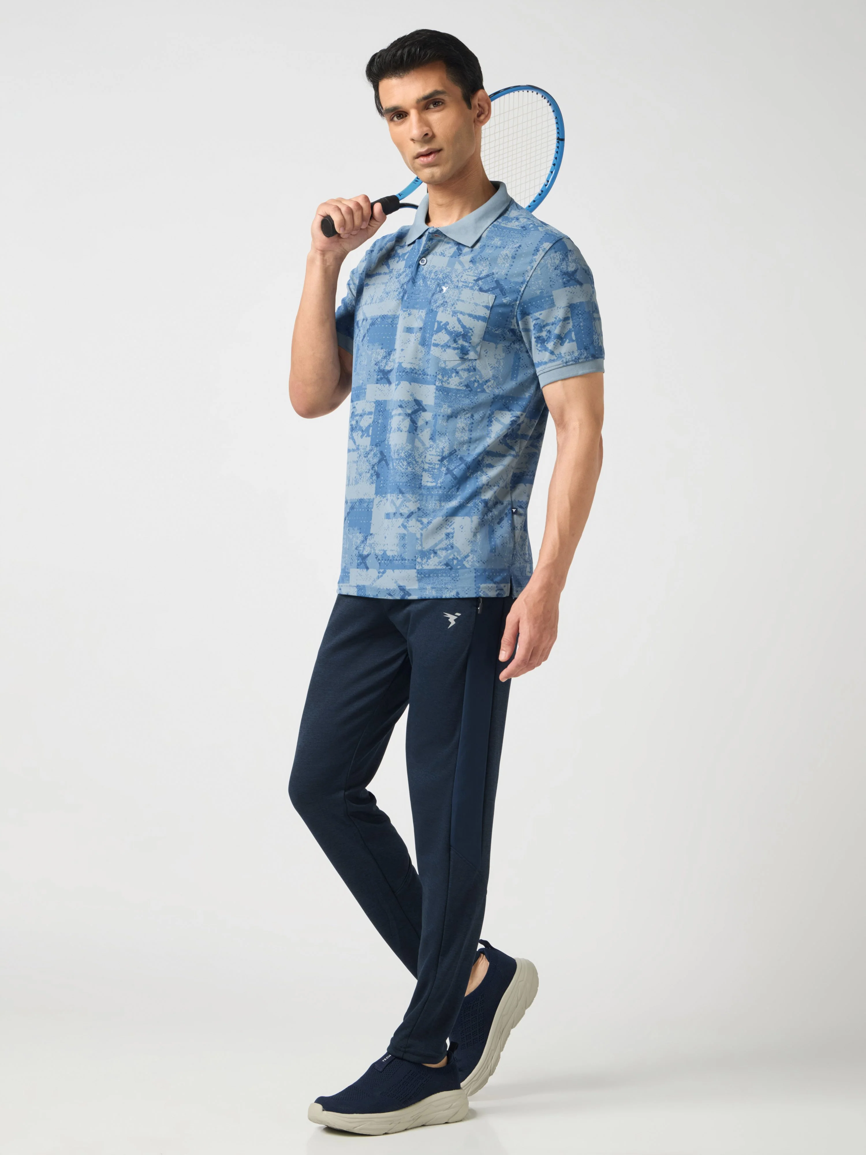 Men Printed Slim Fit Polo Sports T-shirt with MATPIQ - Image 6